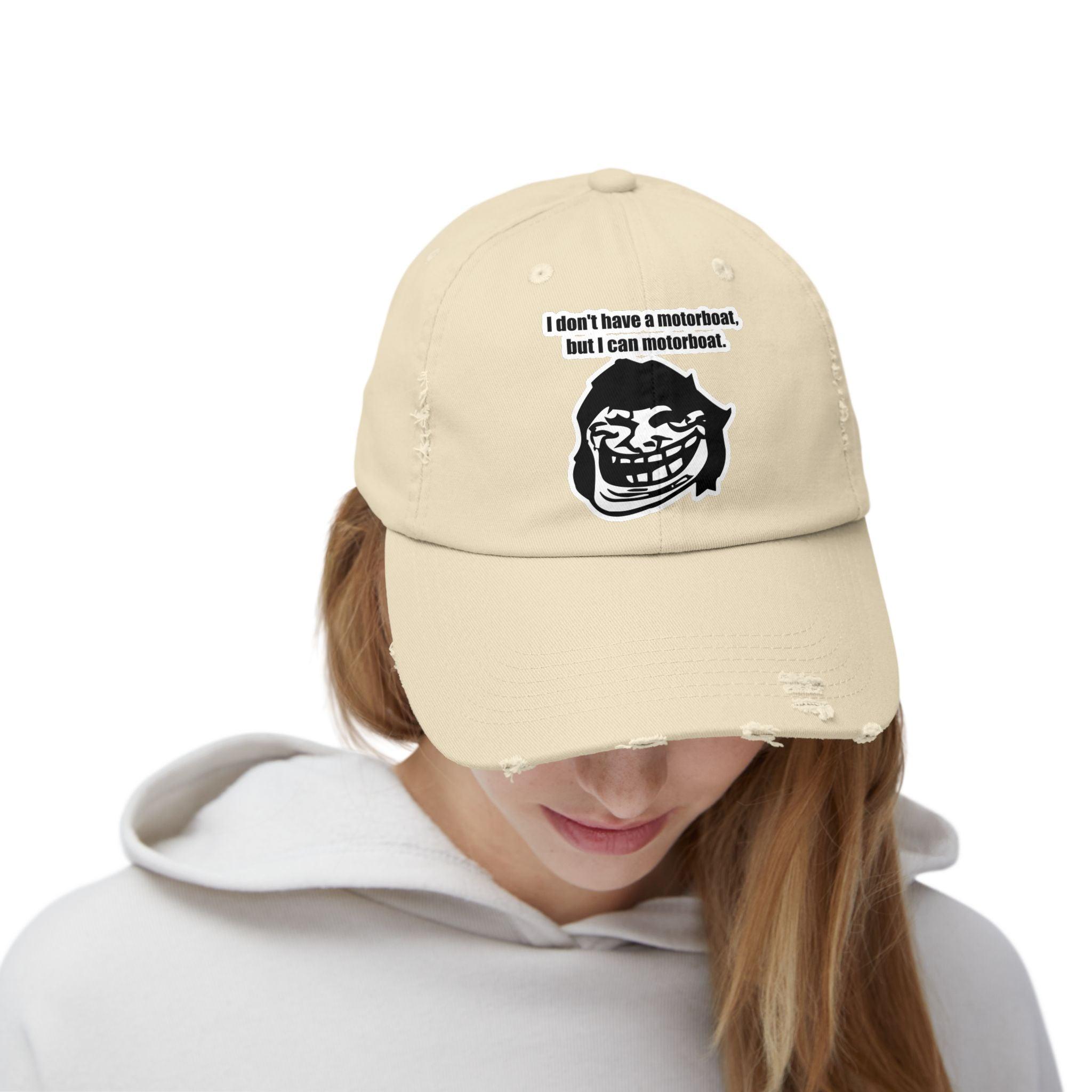 I don't have a motorboat, but I can motorboat. - Distressed Baseball Cap - Witty Twisters Fashions