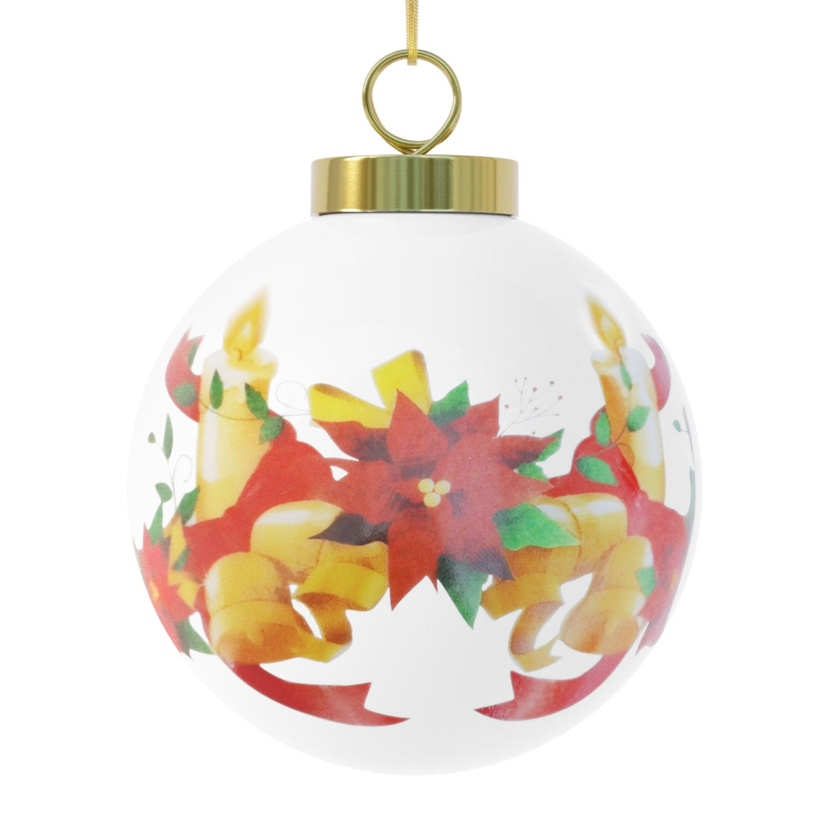 Keep Calm and Merry On - Christmas Ball Ornament