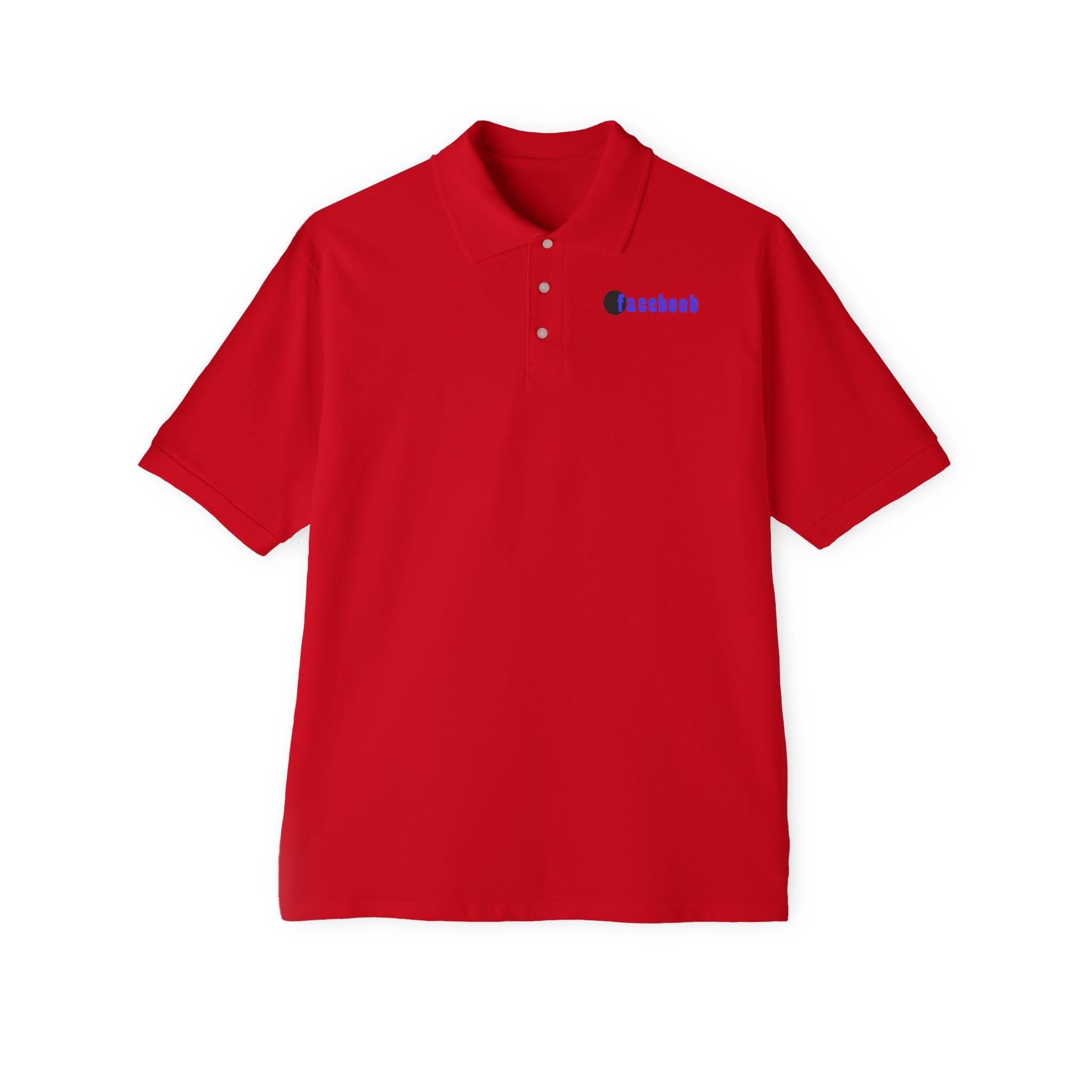 Faceboob - Men's Piqué Polo Shirt - Witty Twisters Fashions