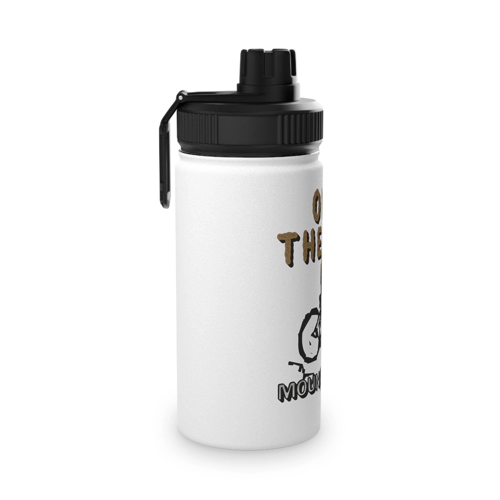 Over The Hill Mountain Biker - Stainless Steel Water Bottle with Sports Lid