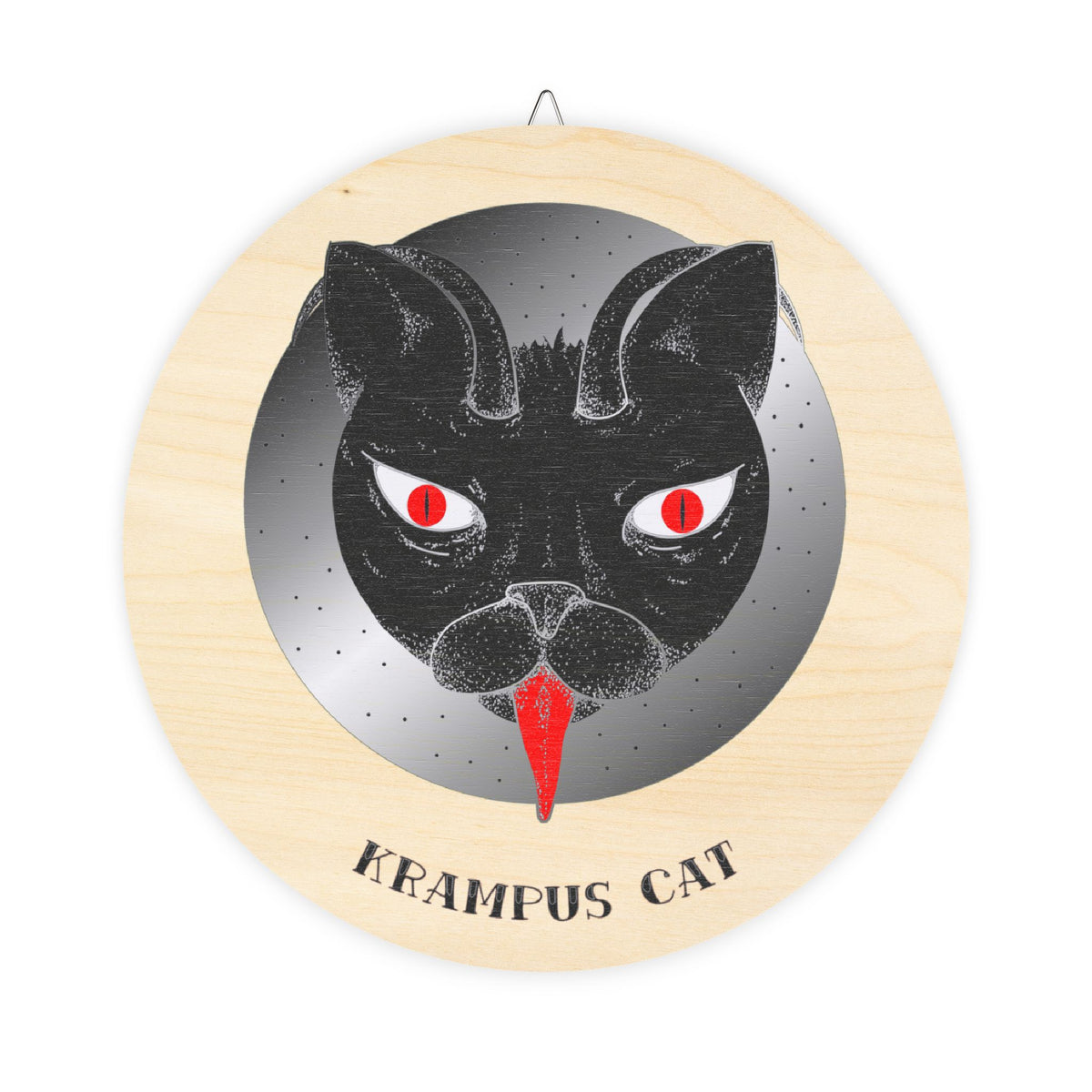 Krampus Cat - Wood Sign