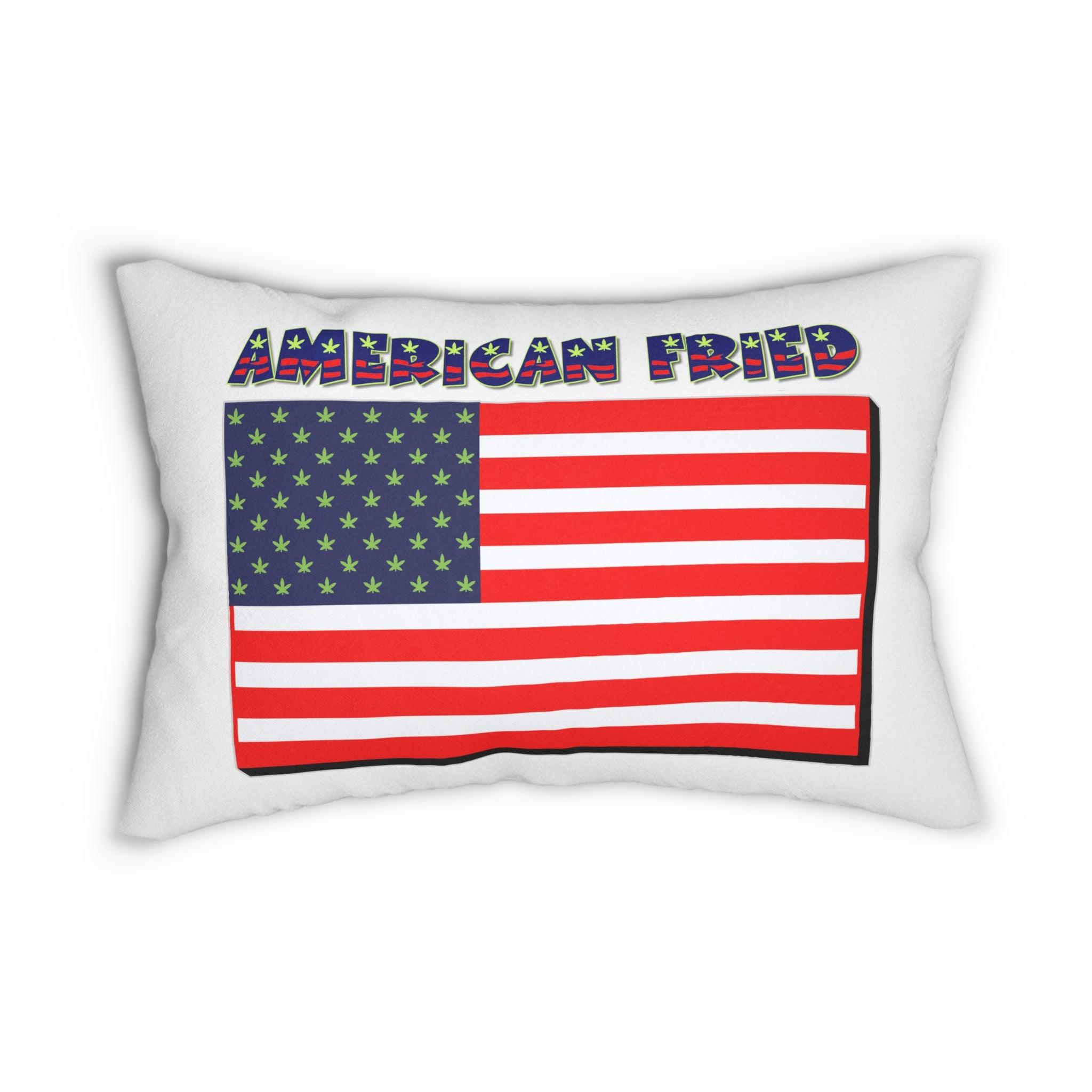 American Fried - Spun Polyester Lumbar Pillow - Witty Twisters Fashions