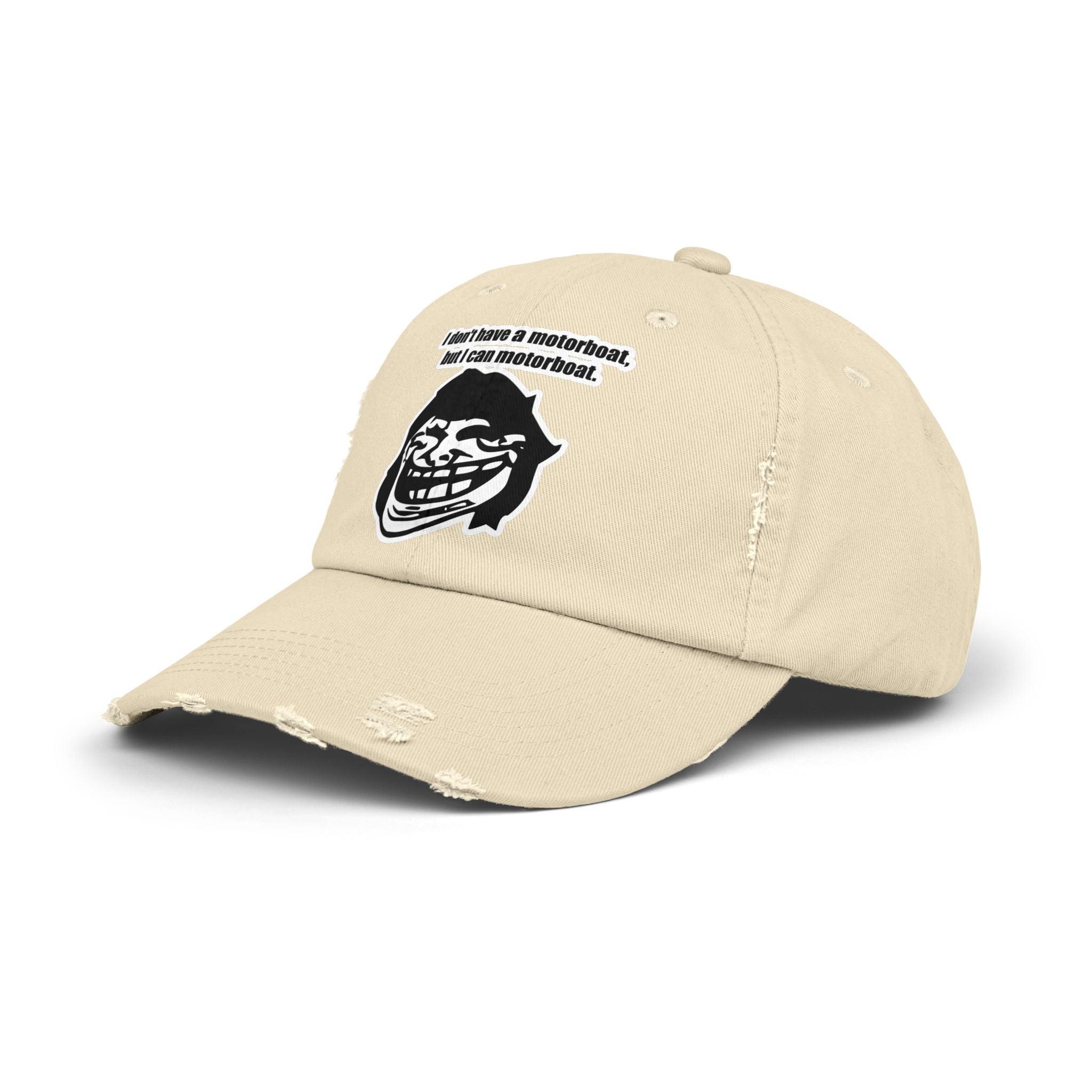 I don't have a motorboat, but I can motorboat. - Distressed Baseball Cap - Witty Twisters Fashions