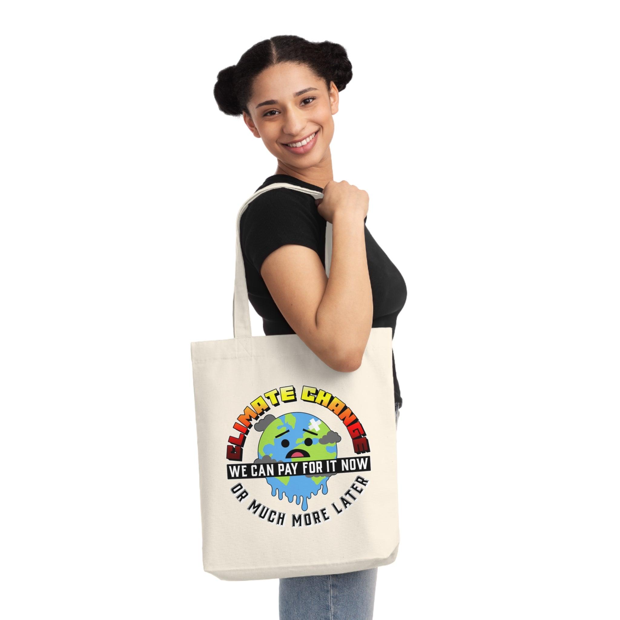 Climate Change We can pay for it now or much more later - Woven Tote Bag - Witty Twisters Fashions