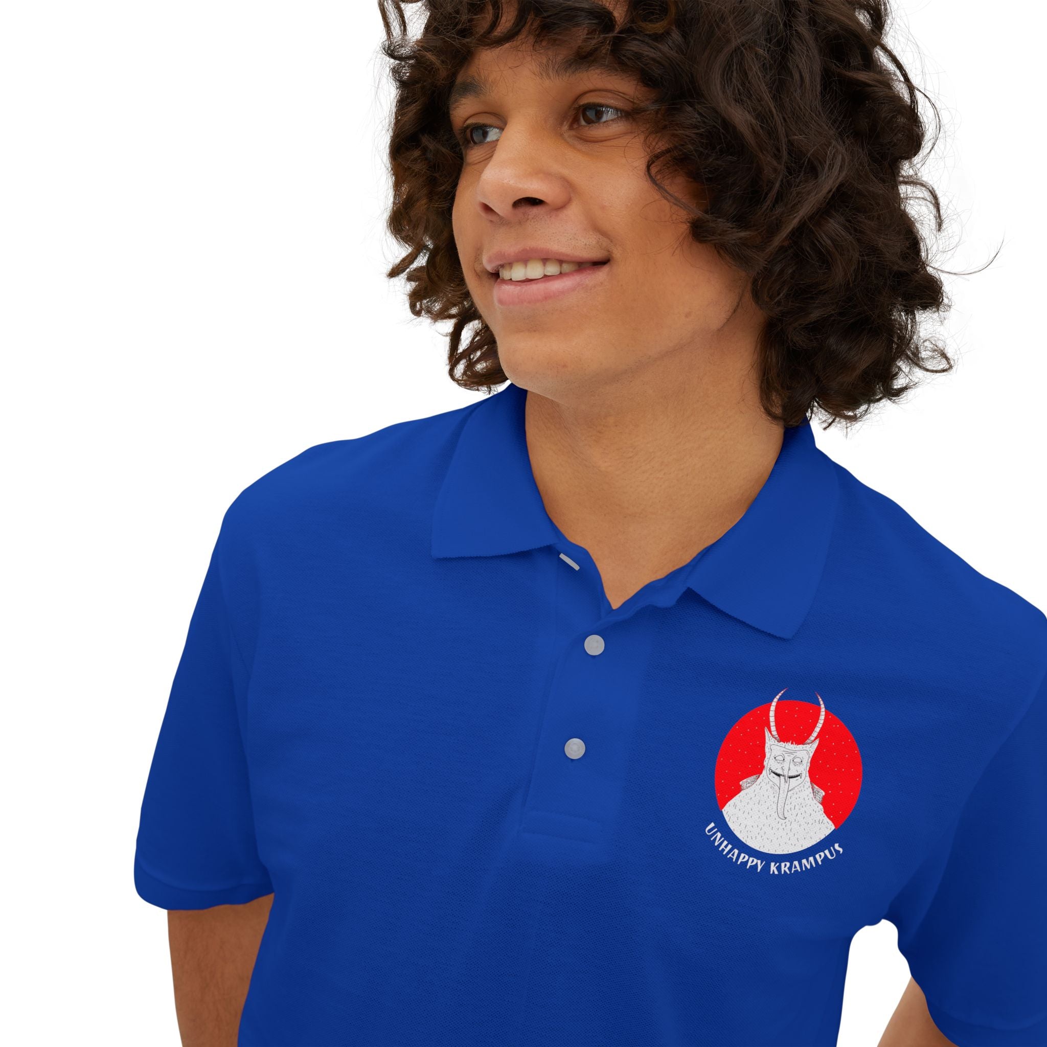 Unhappy Krampus - Men's Piqué Polo Shirt