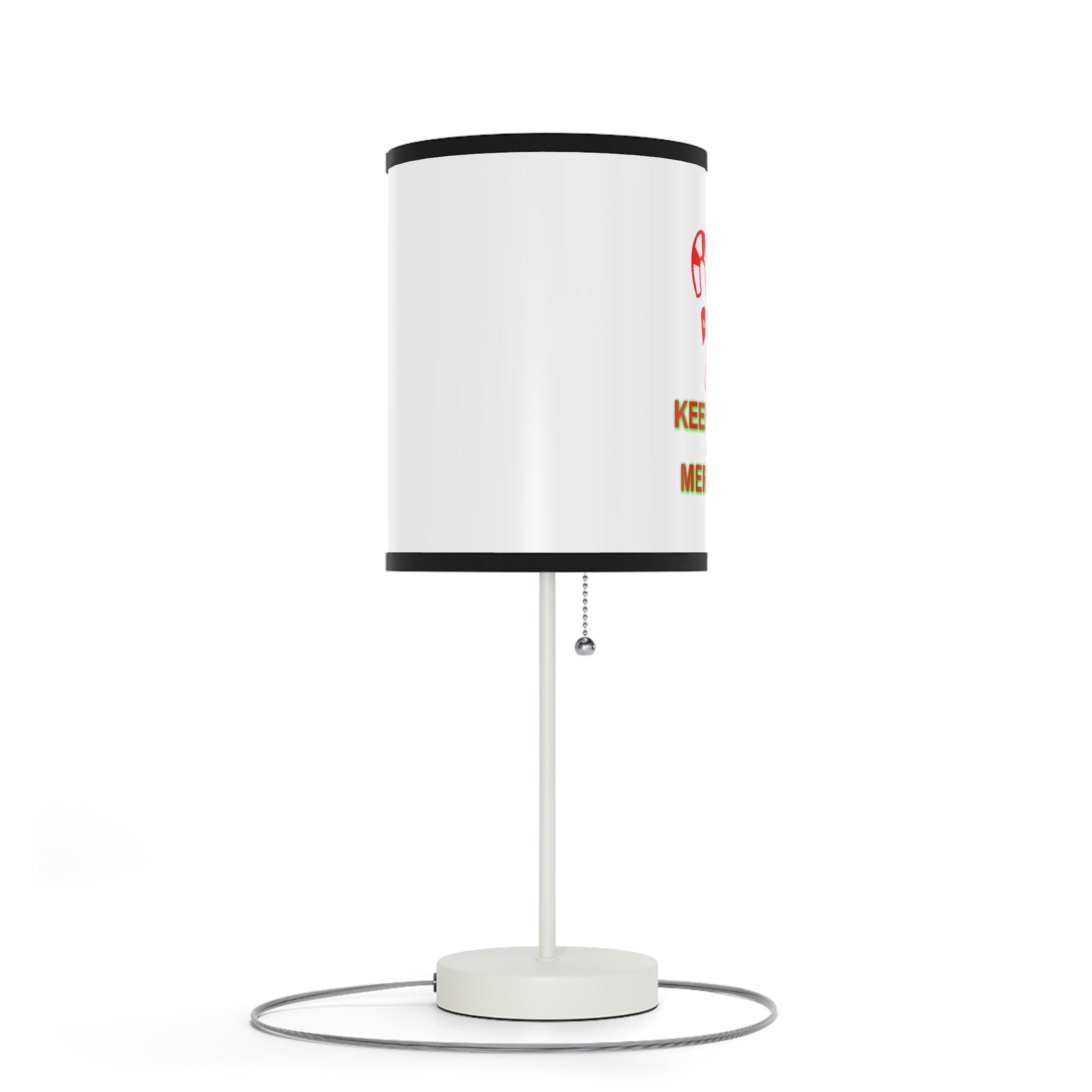 Keep Calm and Merry On - Lamp on a Stand