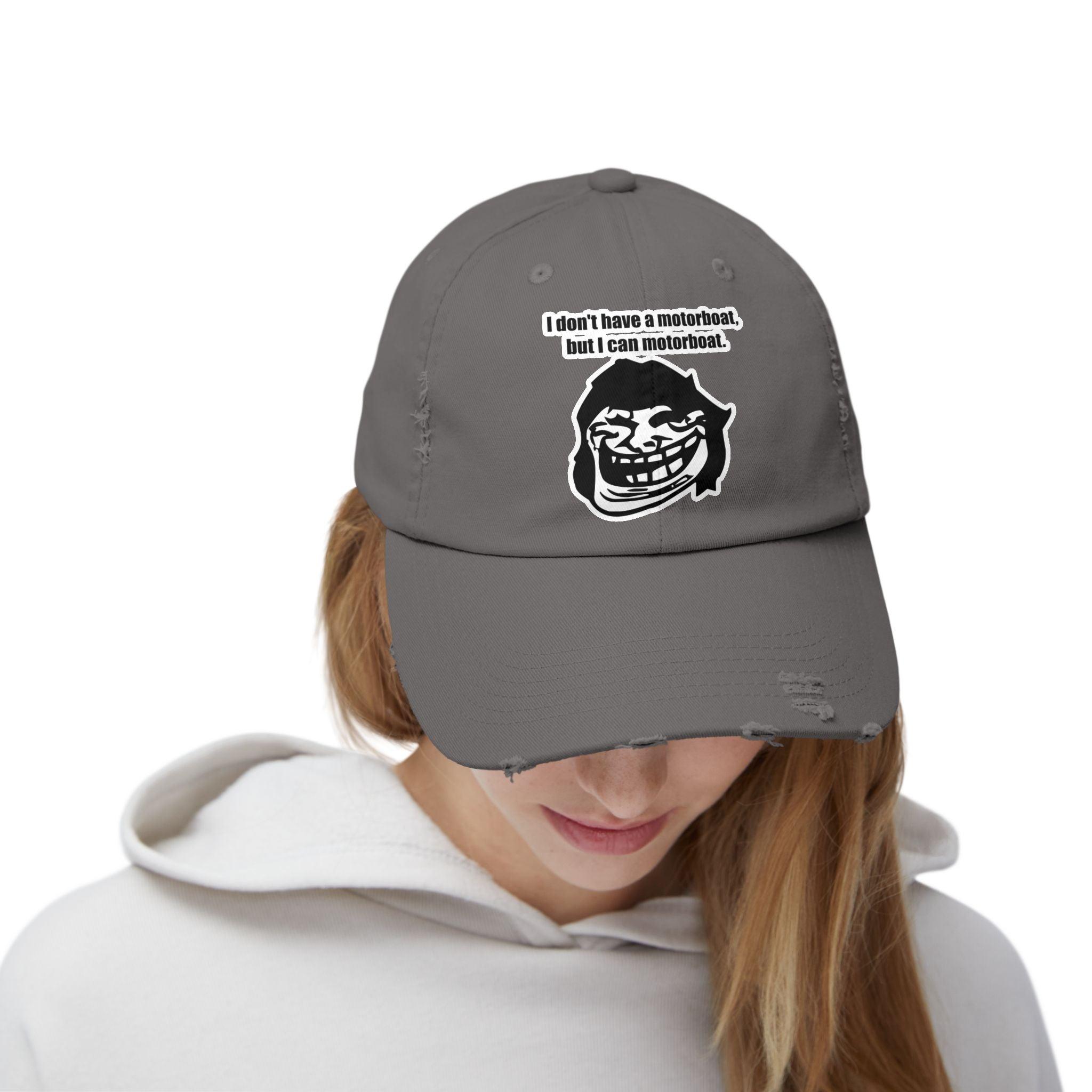 I don't have a motorboat, but I can motorboat. - Distressed Baseball Cap - Witty Twisters Fashions