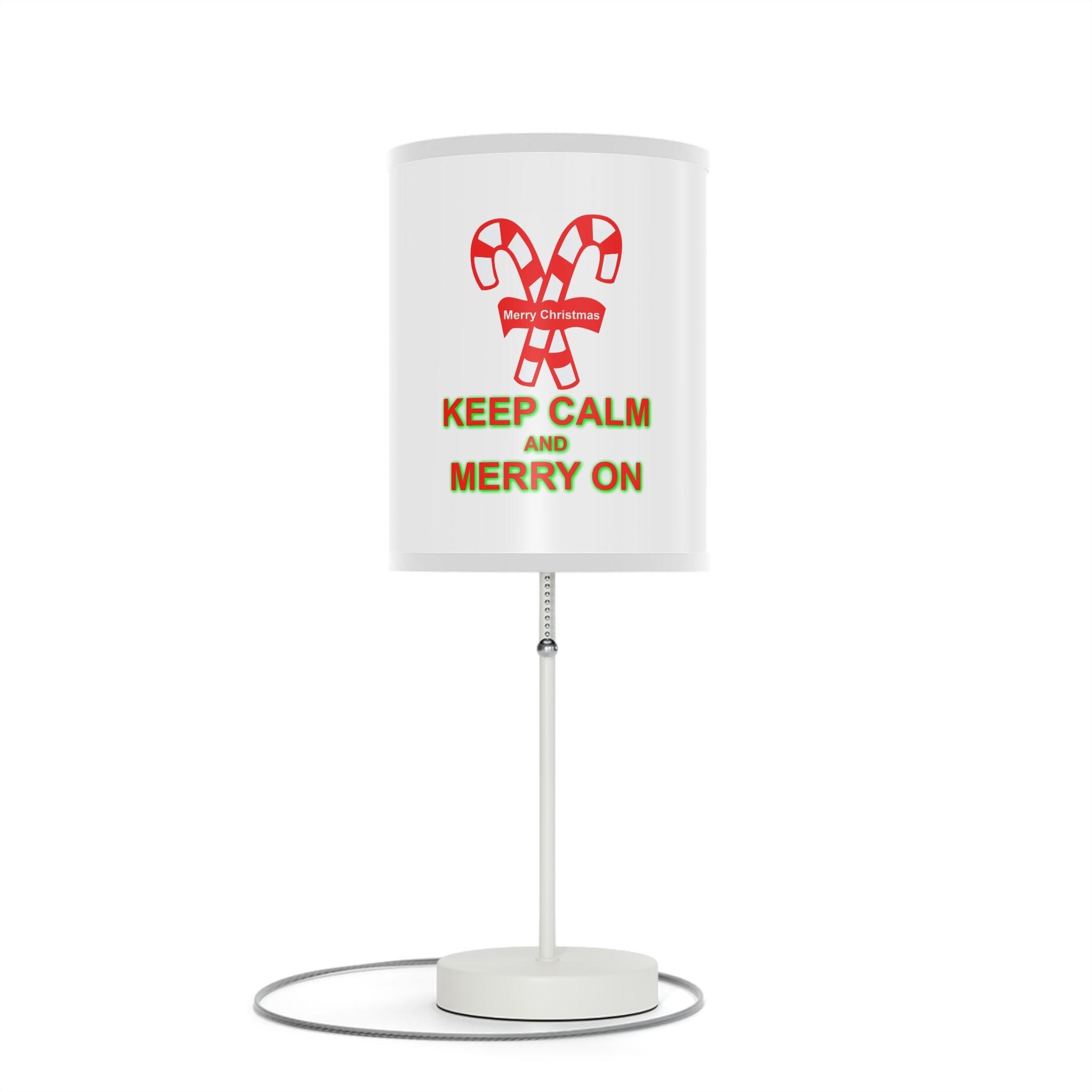 Keep Calm and Merry On - Lamp on a Stand