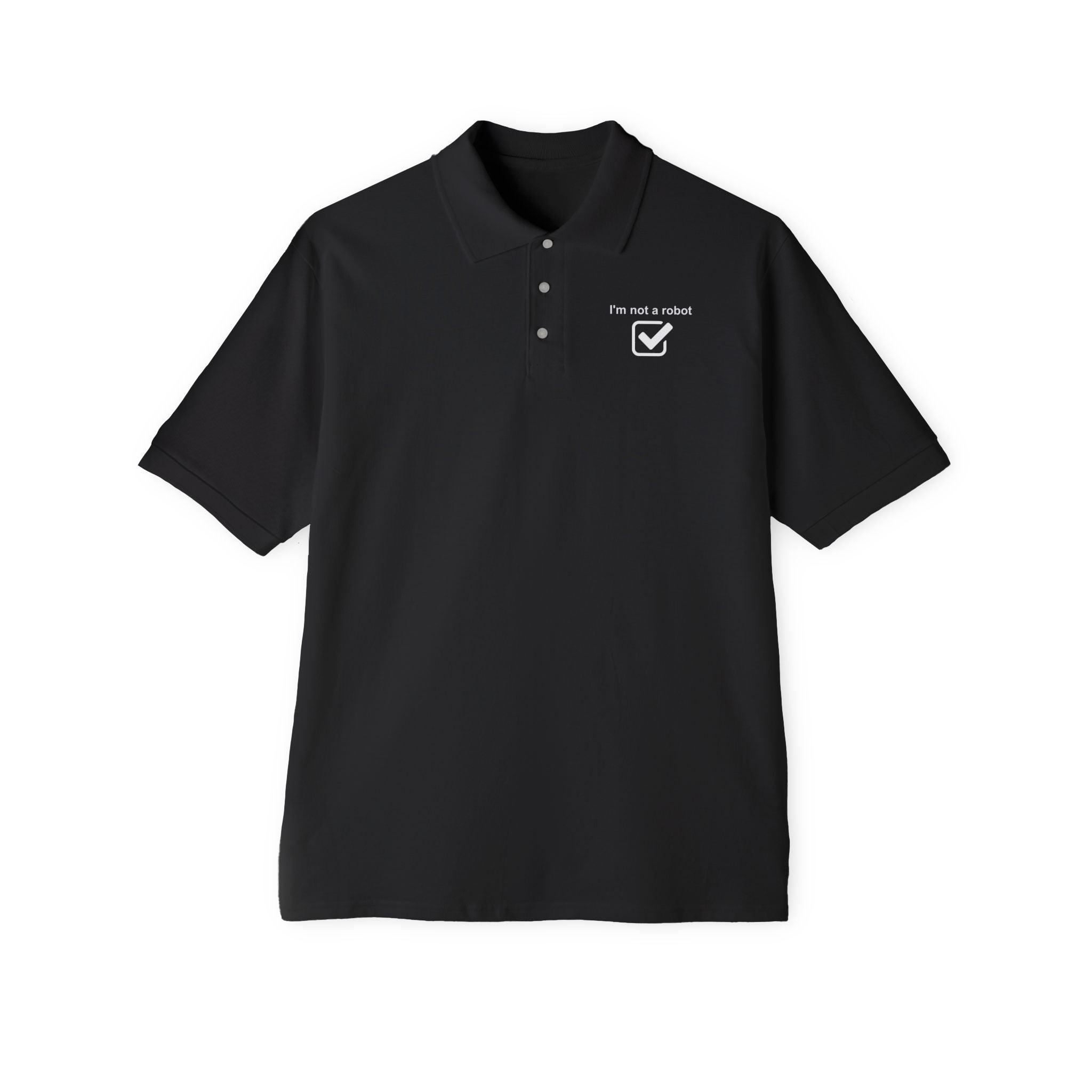 I'm Not A Robot - Men's Piqué Polo Shirt - Witty Twisters Fashions