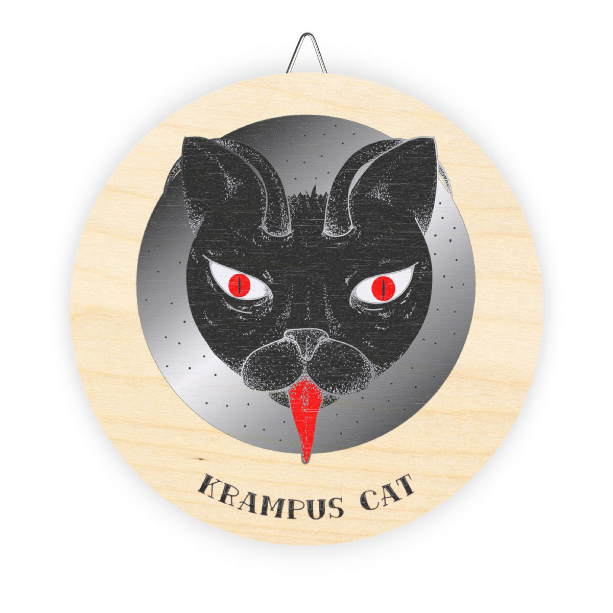 Krampus Cat - Wood Sign