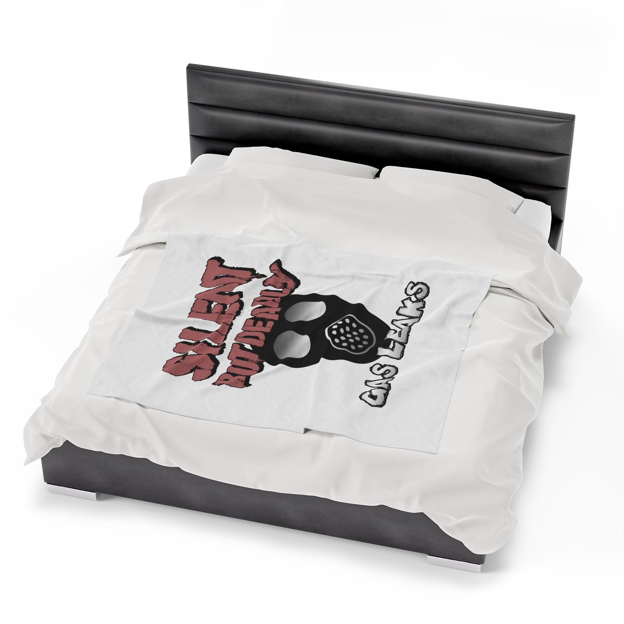 Silent But Deadly Gas Leaks - Velveteen Plush Blanket - Witty Twisters Fashions