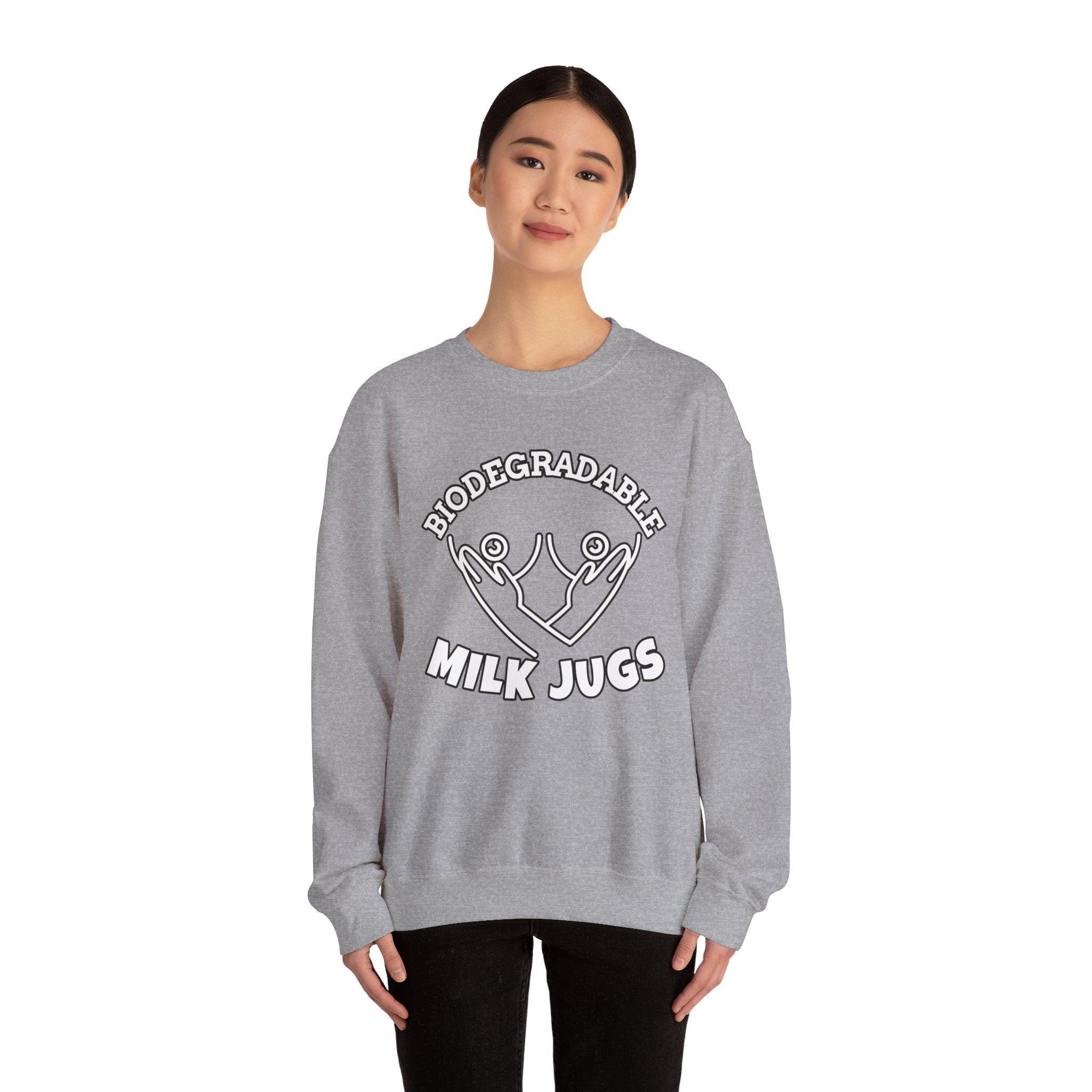 Biodegradable Milk Jugs - Sweatshirt - Witty Twisters Fashions