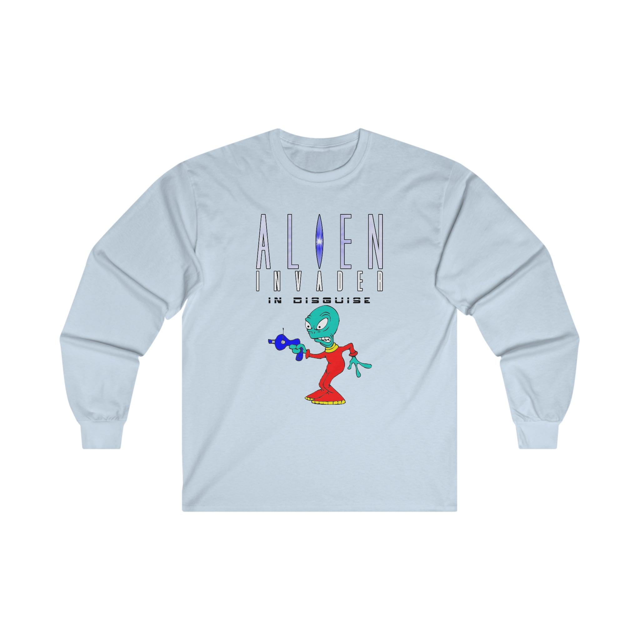 Alien Invader In Disguise - Long-Sleeve Tee - Witty Twisters Fashions