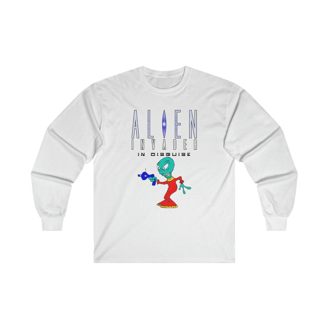 Alien Invader In Disguise - Long-Sleeve Tee - Witty Twisters T-Shirts