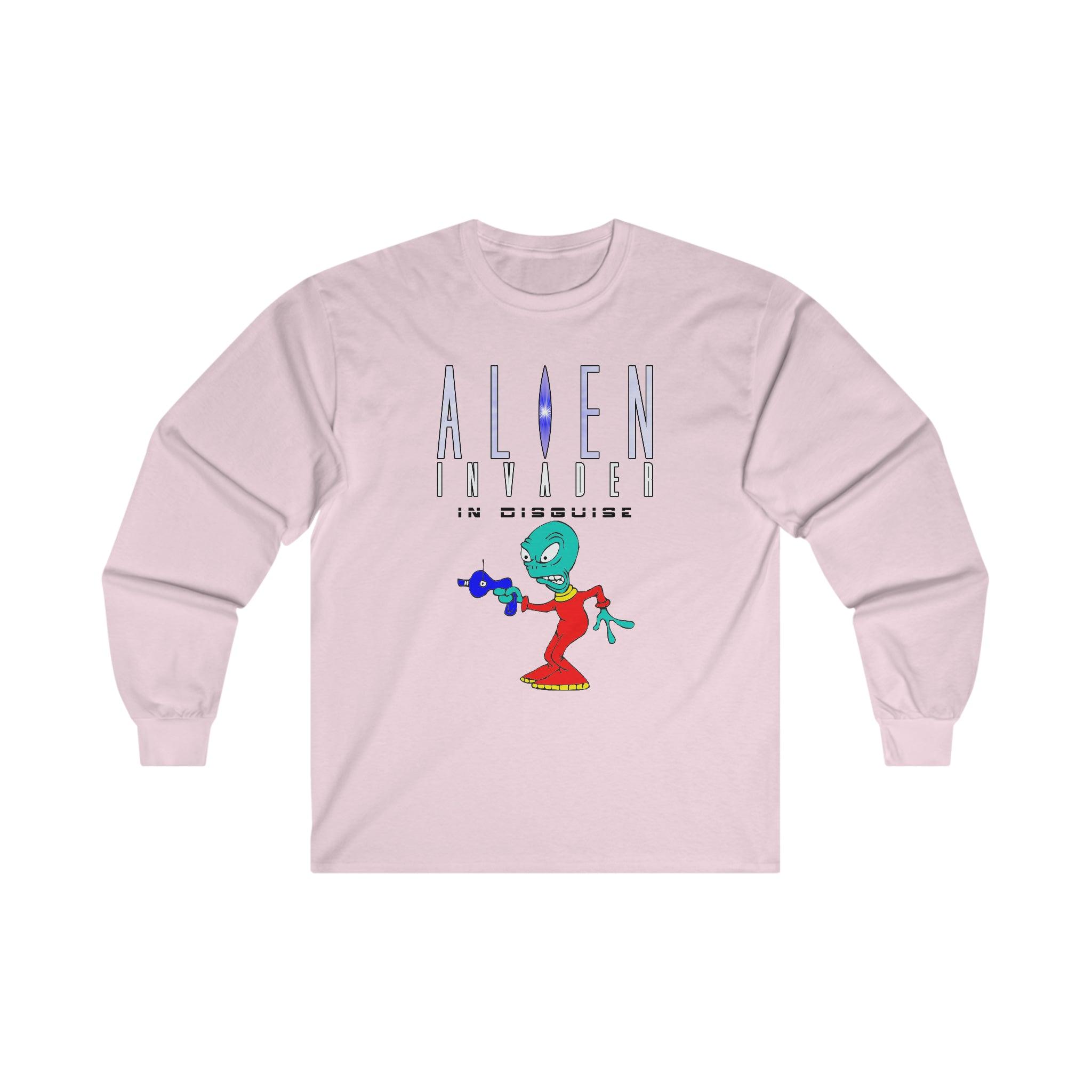 Alien Invader In Disguise - Long-Sleeve Tee - Witty Twisters Fashions