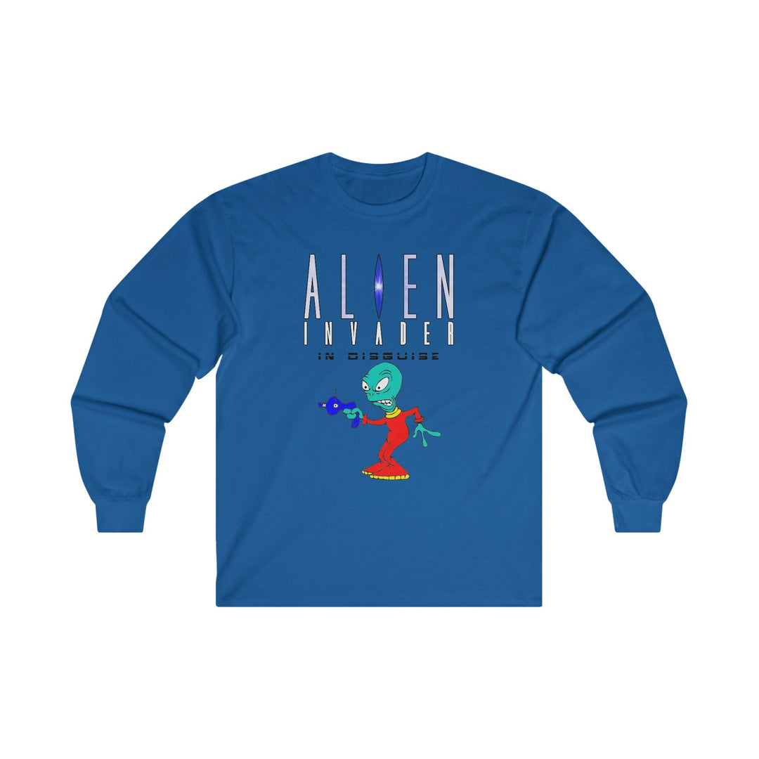 Alien Invader In Disguise - Long-Sleeve Tee - Witty Twisters T-Shirts