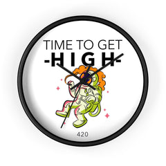 Time To Get High 420 - Wall Clock - Witty Twisters Fashions