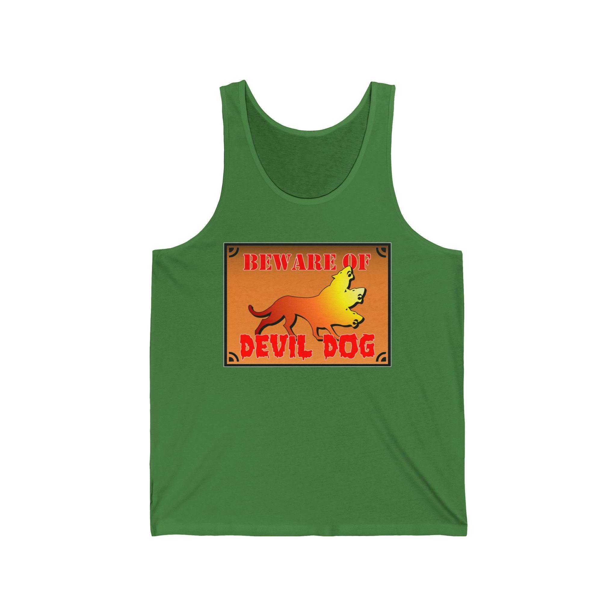 Beware of Devil Dog Sign - Tank Top - Witty Twisters Fashions