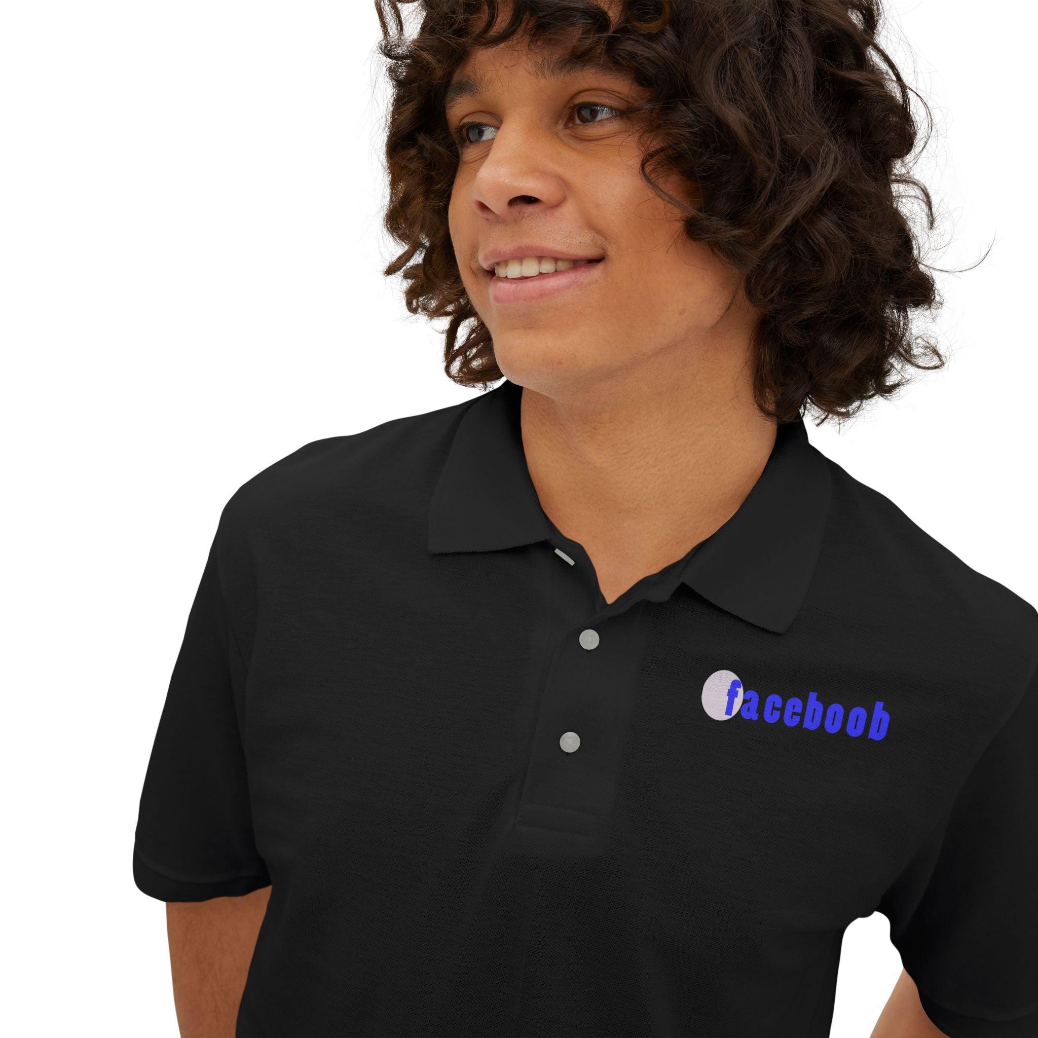 Faceboob - Men's Piqué Polo Shirt - Witty Twisters Fashions