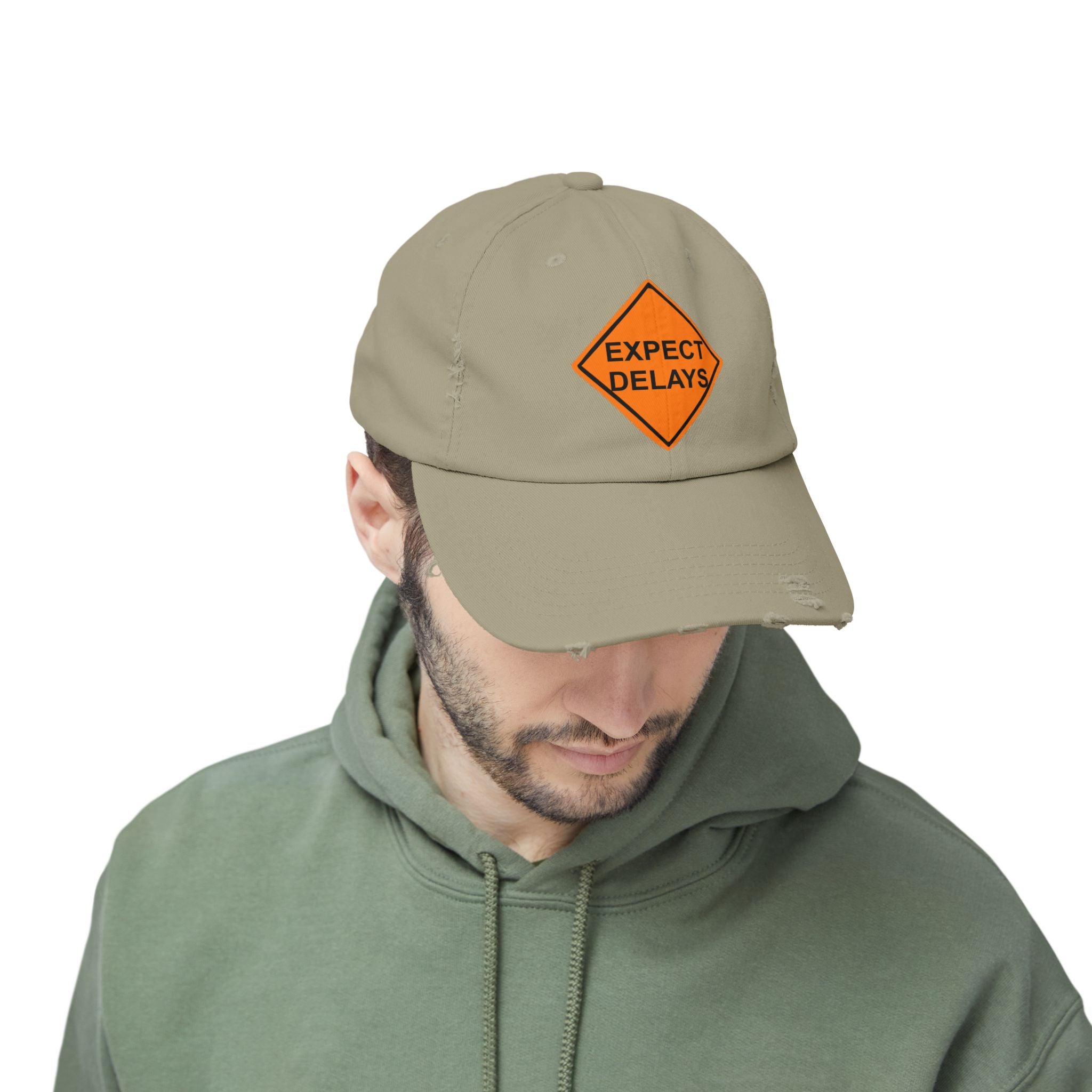 Expect Delays - Cotton Twill Distressed Baseball Cap