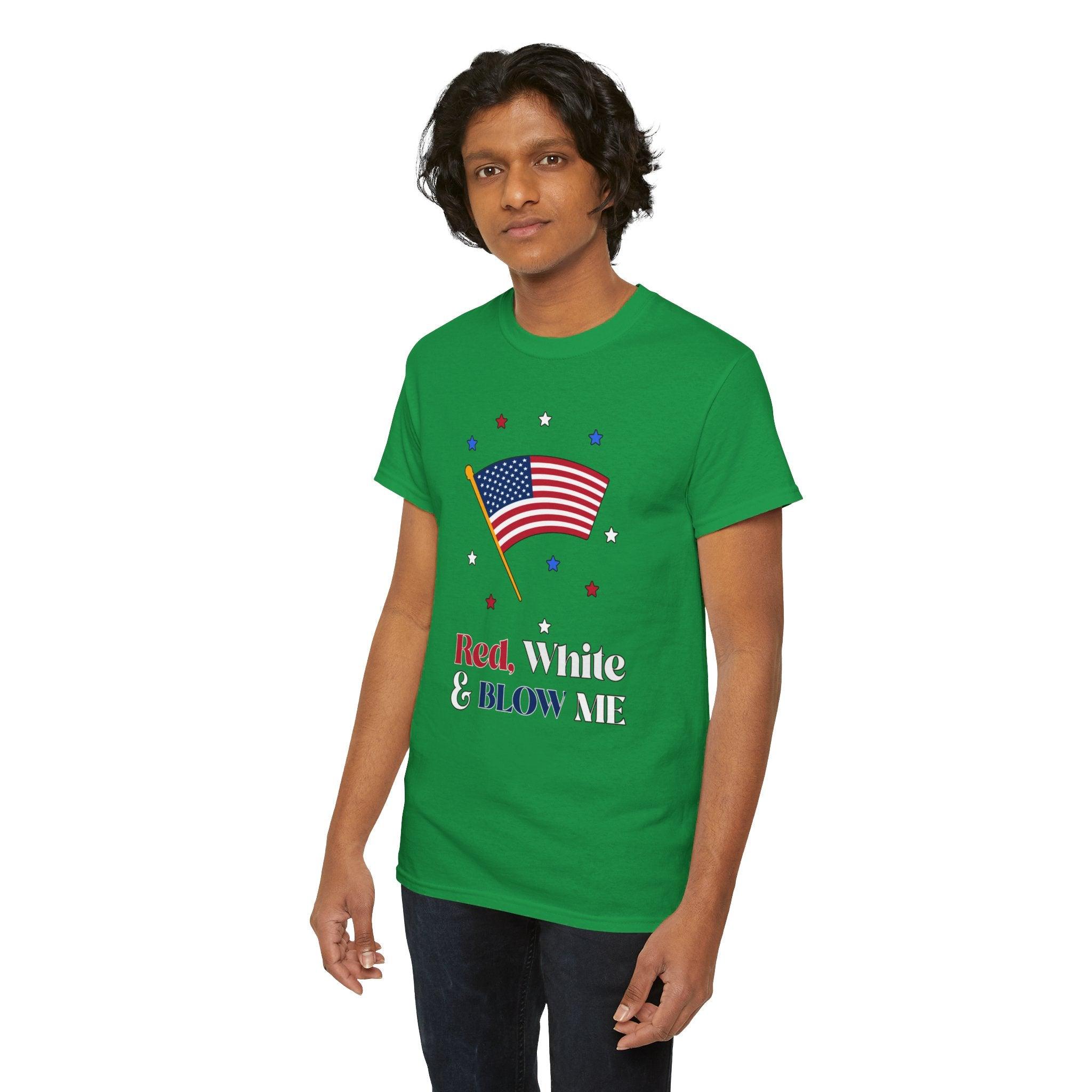 Red, white and blow me - T-Shirt - Witty Twisters Fashions