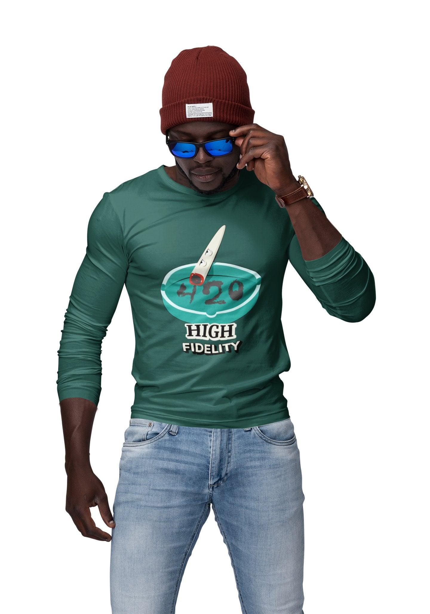 420 High Fidelity - Long-Sleeve Tee - Witty Twisters Fashions