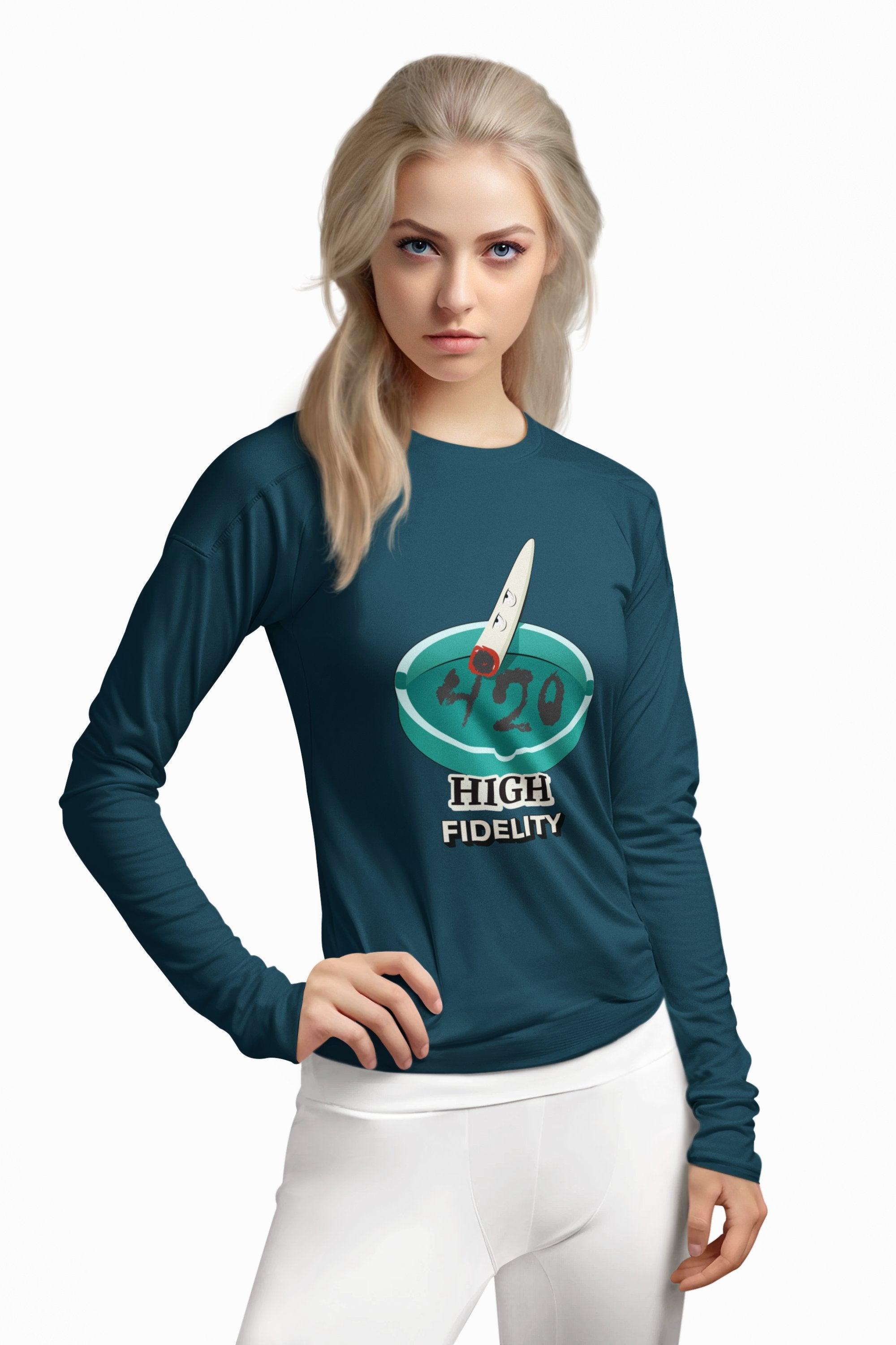 420 High Fidelity - Long-Sleeve Tee - Witty Twisters Fashions