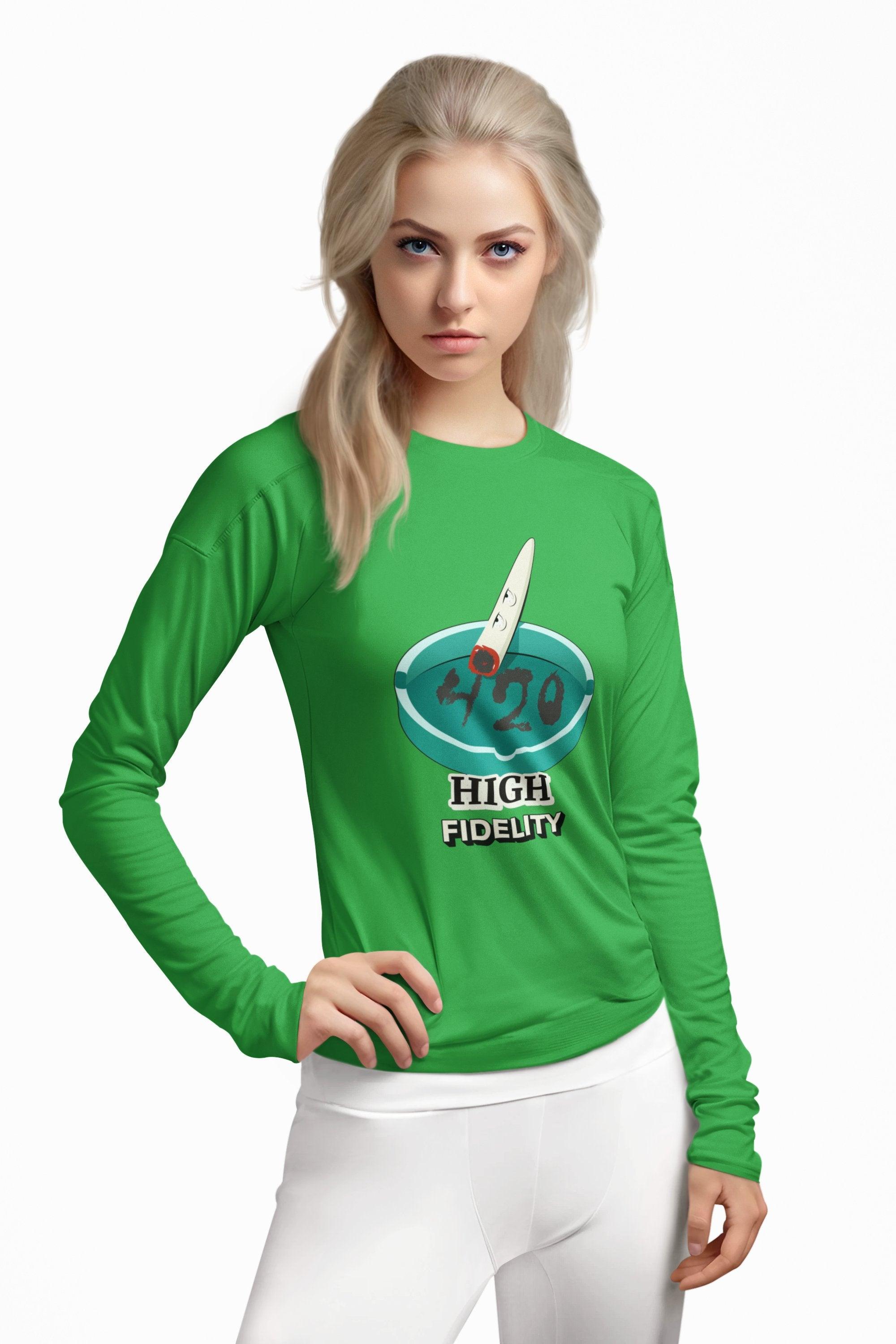 420 High Fidelity - Long-Sleeve Tee - Witty Twisters Fashions