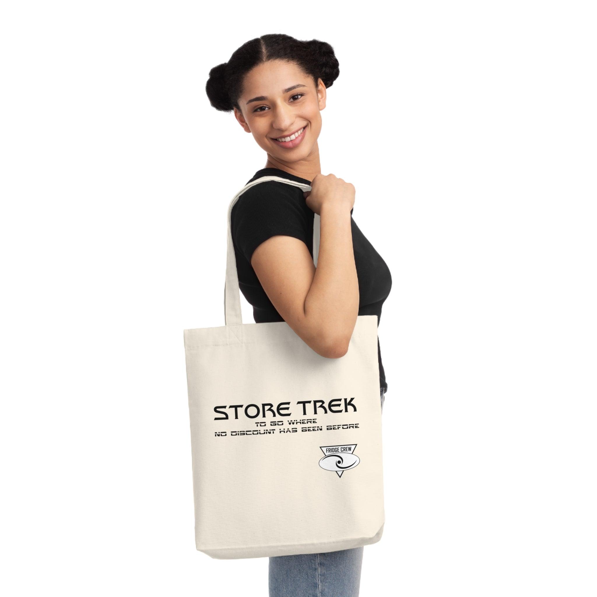 Store Trek To Go Where No Discount Has Been Before Fridge Crew - Woven Tote Bag