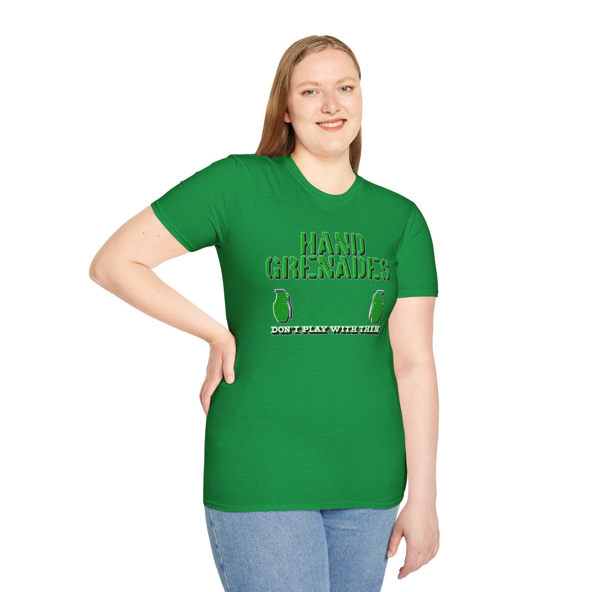 Hand Grenades Don't Play With Them - Softstyle T-shirt - Witty Twisters Fashions