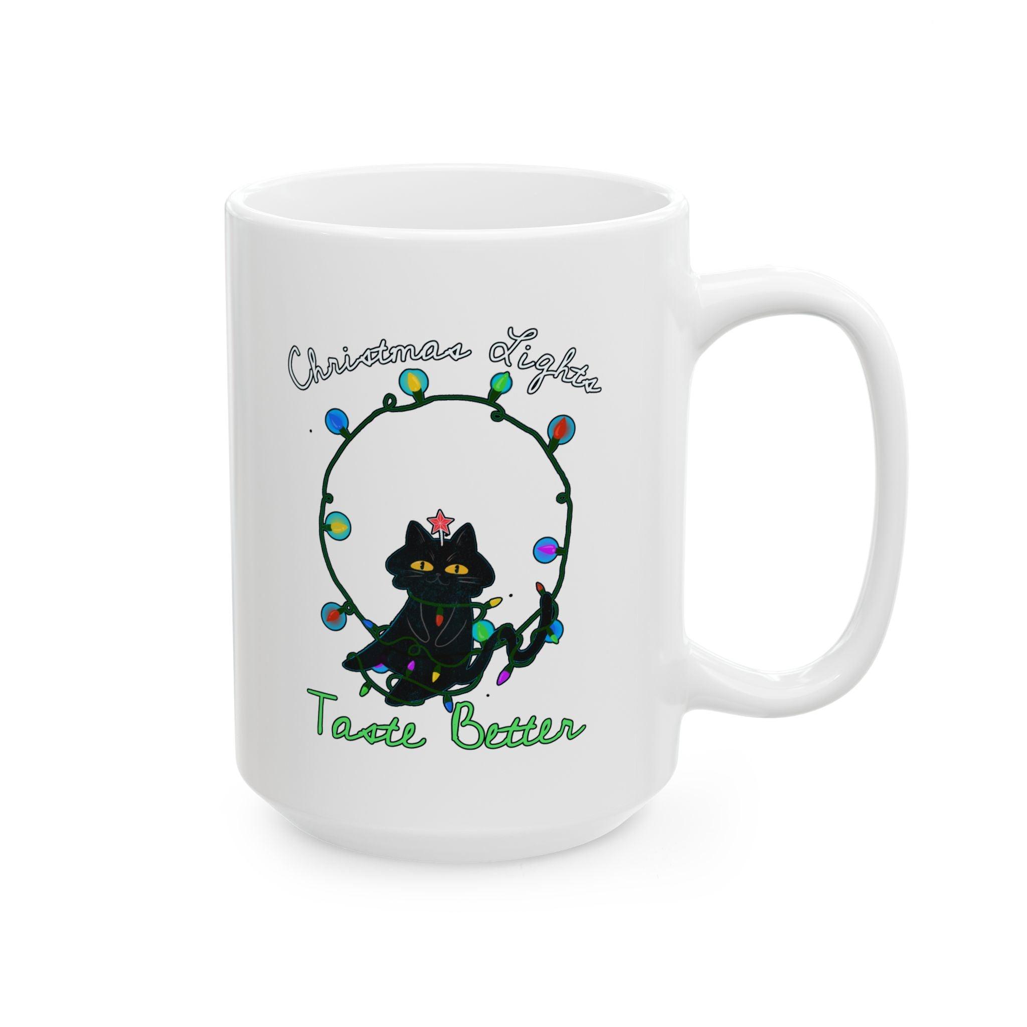 Christmas Lights Taste Better - Ceramic Coffee Mug 11oz, 15oz