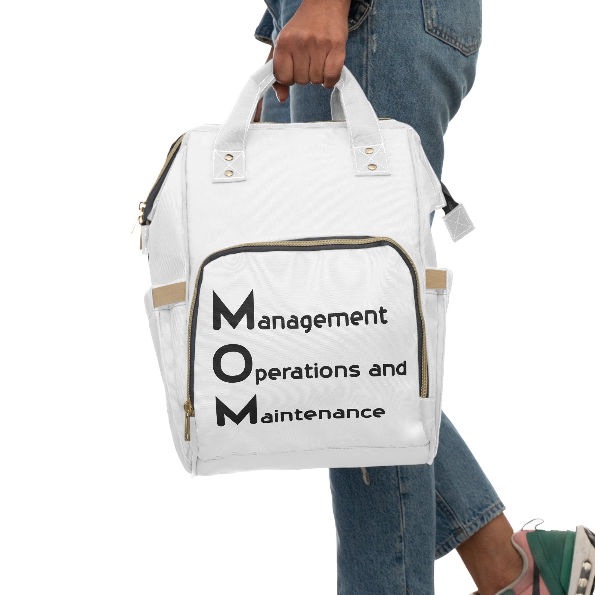 MOM Management, Operations, and Maintenance - Multifunctional Diaper Knapsack - Witty Twisters Fashions