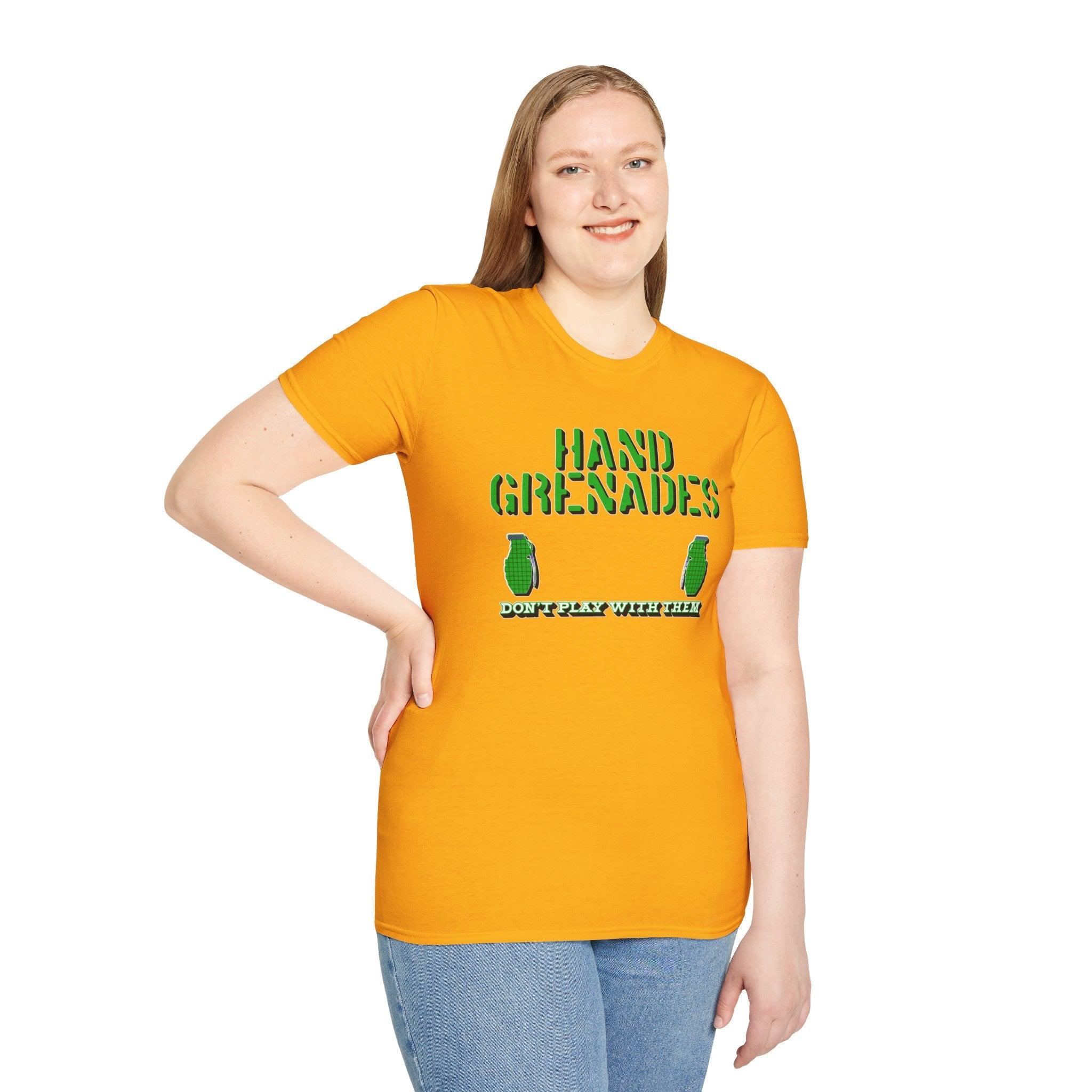 Hand Grenades Don't Play With Them - Softstyle T-shirt - Witty Twisters Fashions