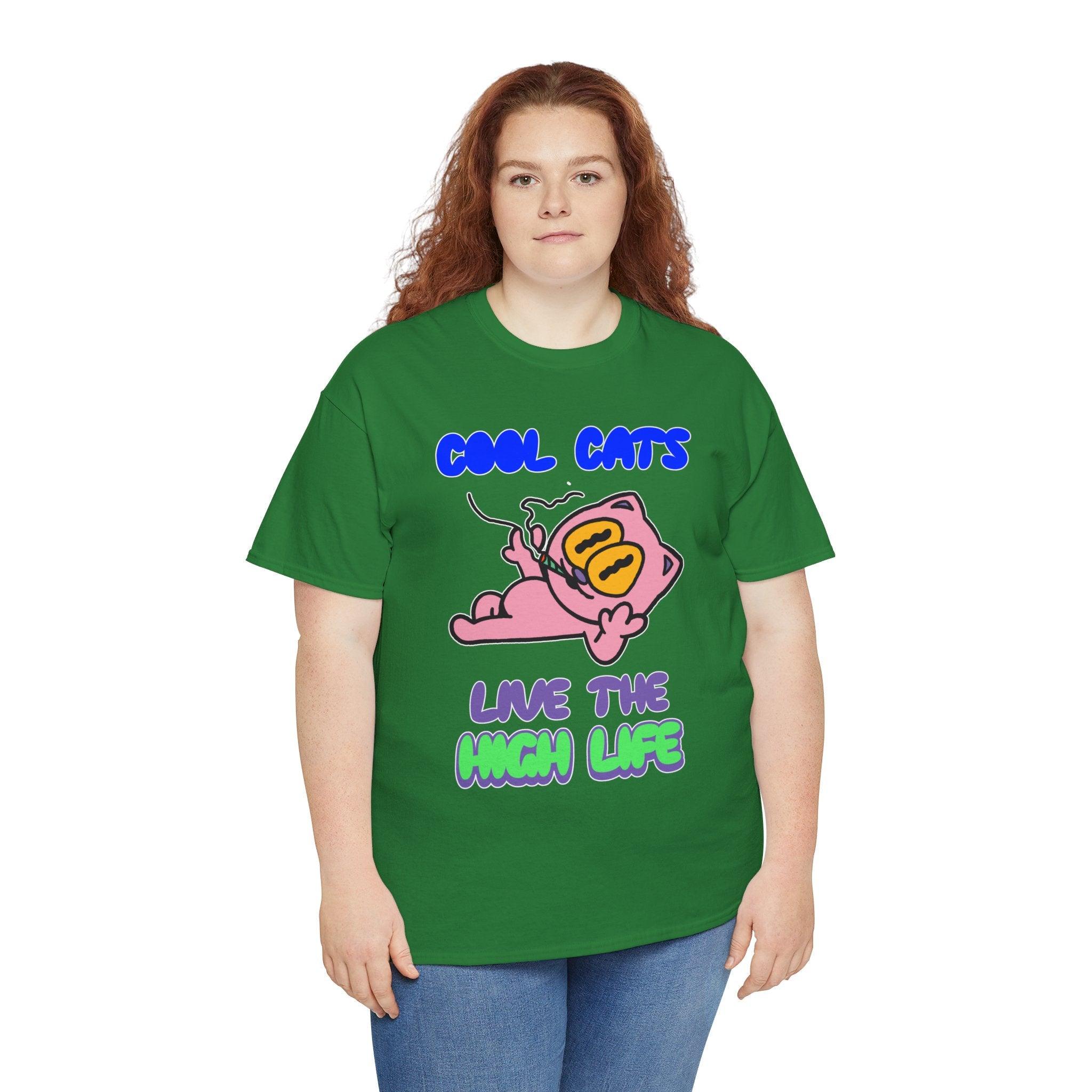 Cool cats live the high life - T-Shirt - Witty Twisters Fashions