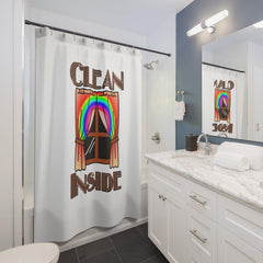 Clean Inside - Shower Curtains - Witty Twisters Fashions