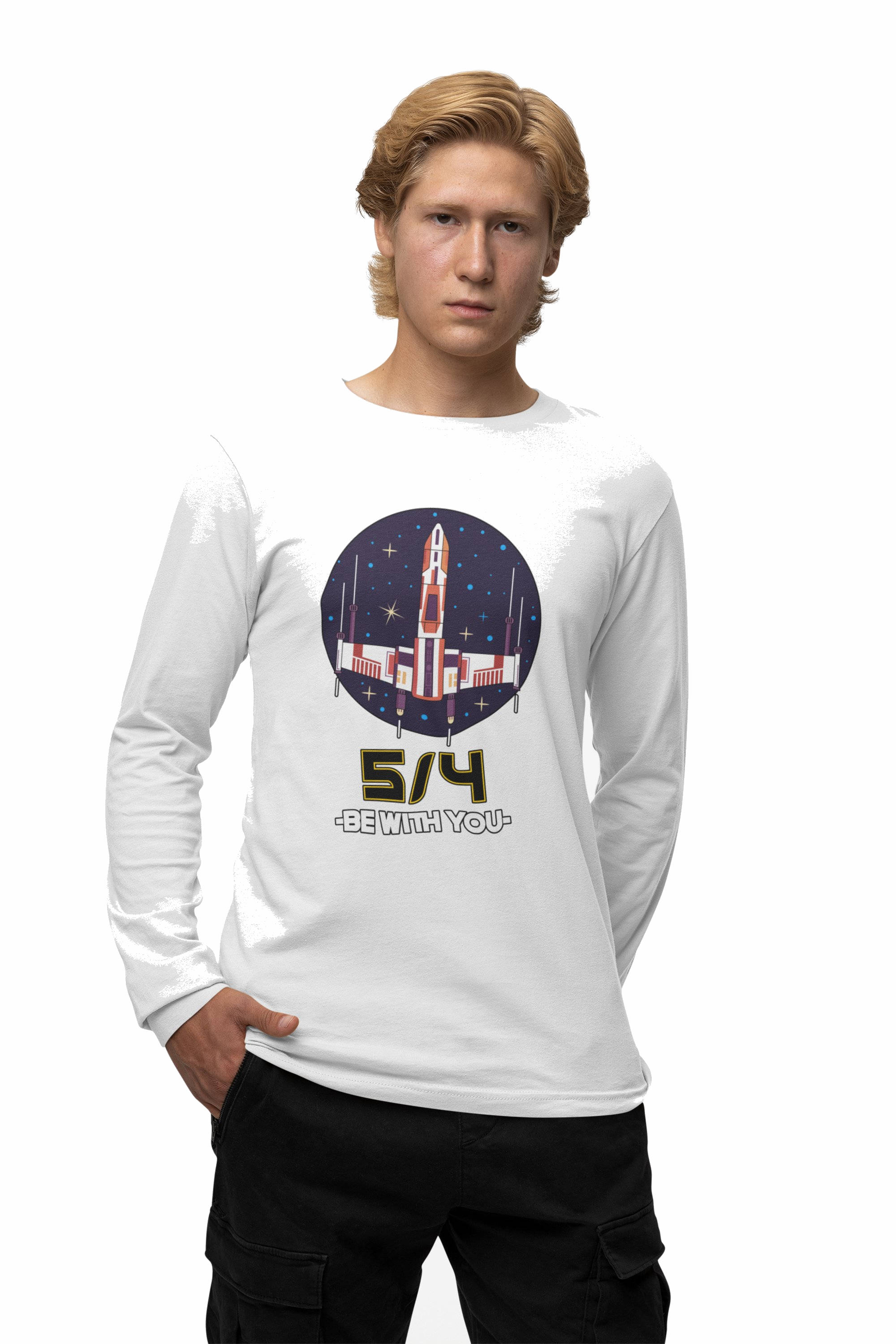 5/4 be with you - Star Wars Day - Long-Sleeve Tee