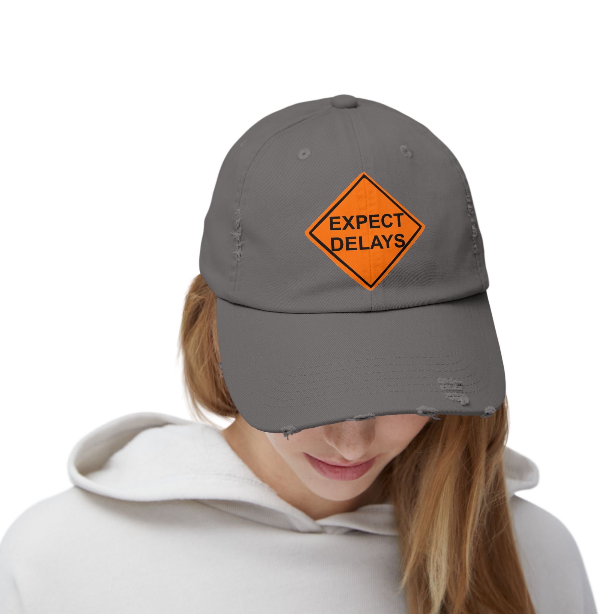 Expect Delays - Cotton Twill Distressed Baseball Cap