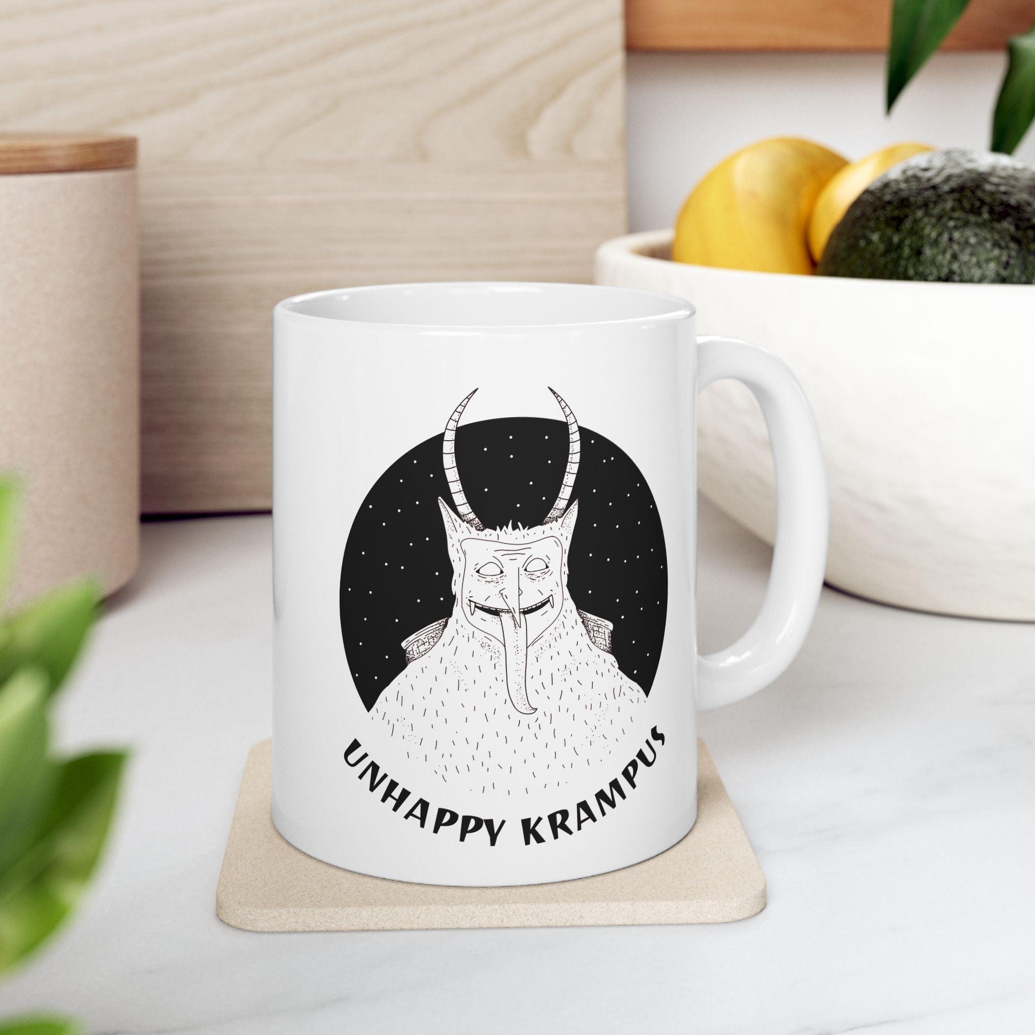 Unhappy Krampus - Ceramic Coffee Mug 11oz, 15oz - Witty Twisters Fashions