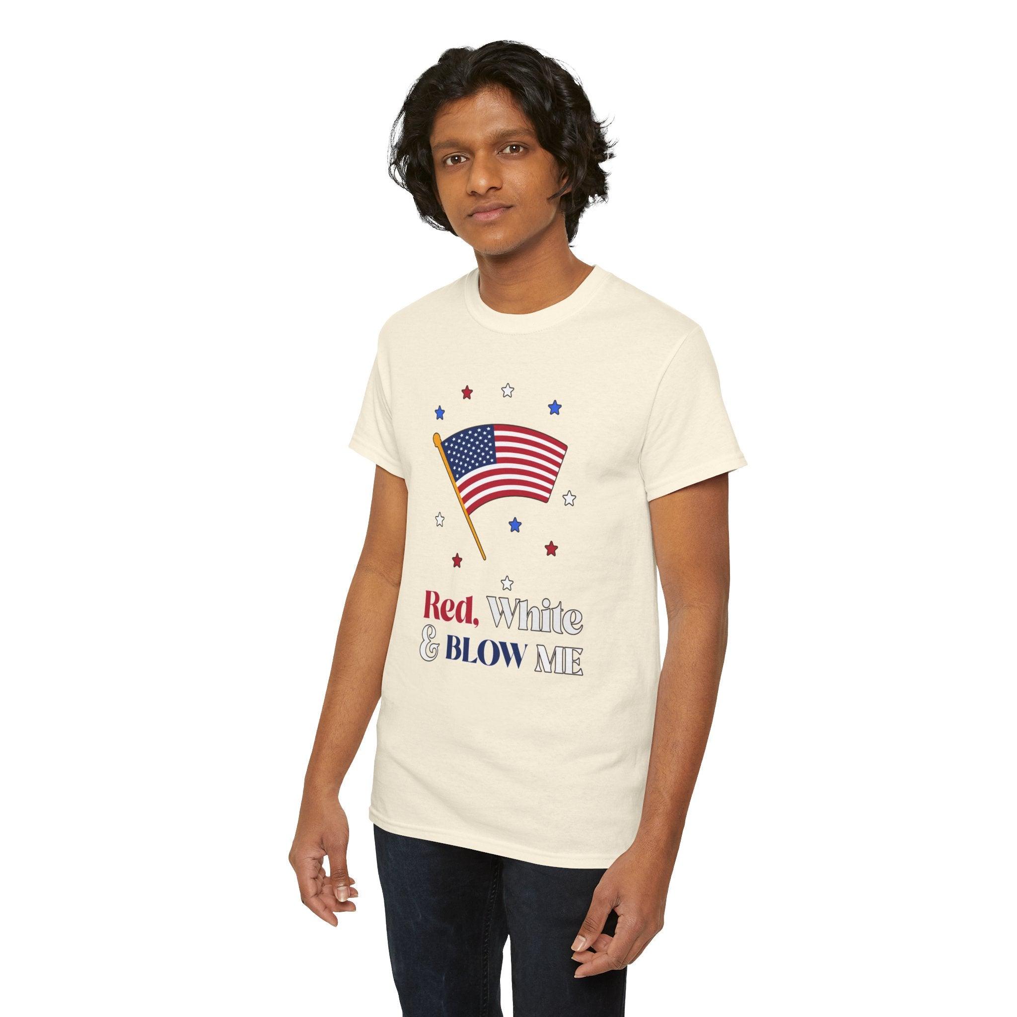 Red, white and blow me - T-Shirt - Witty Twisters Fashions