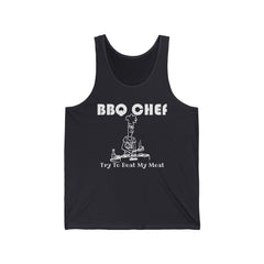 BBQ Chef Try To Beat My Meat - Tank Top - Witty Twisters Fashions