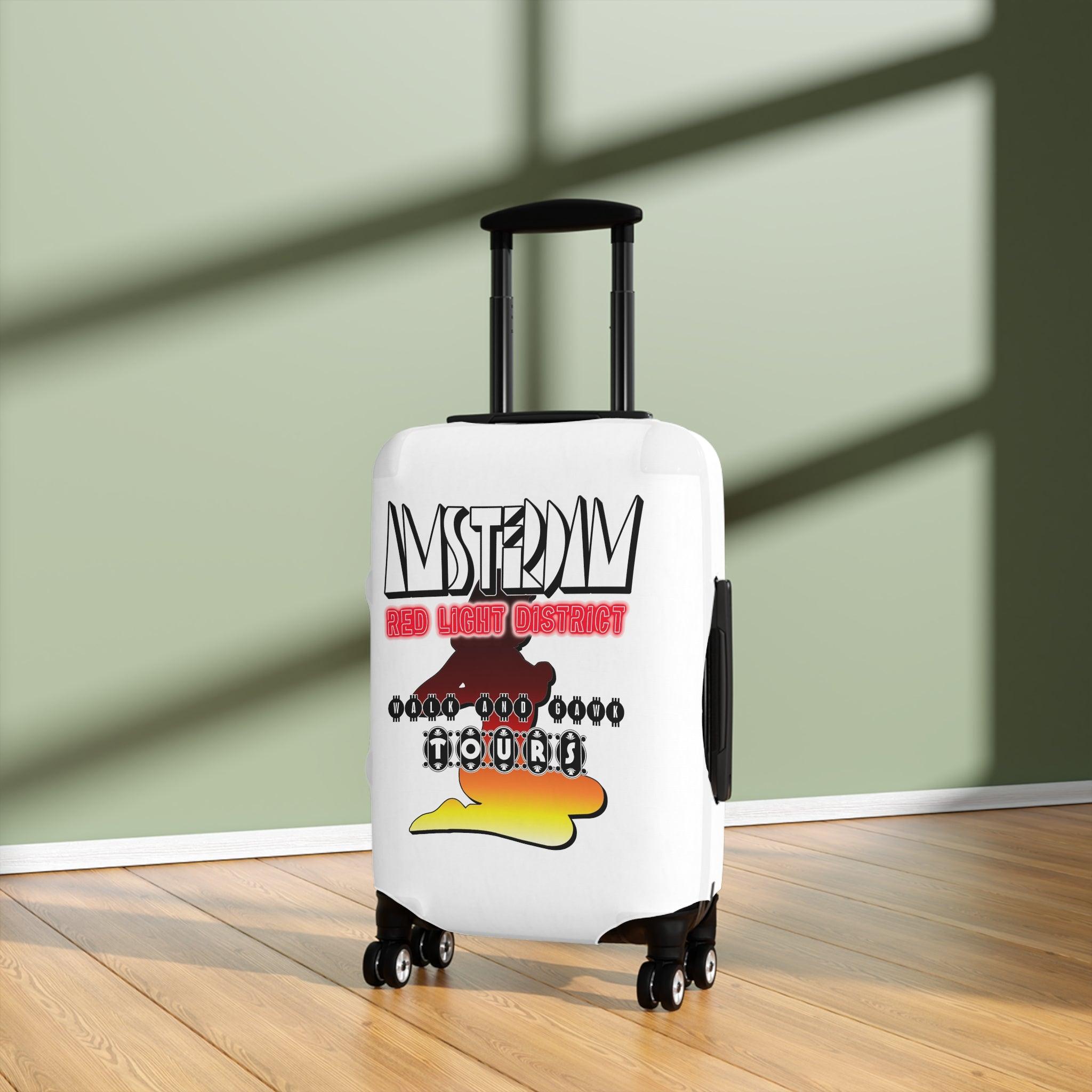 Amsterdam Red Light District Walk And Gawk Tours - Luggage Cover - Witty Twisters Fashions