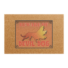 Beware of Devil Dog Sign - Doormat - Witty Twisters Fashions