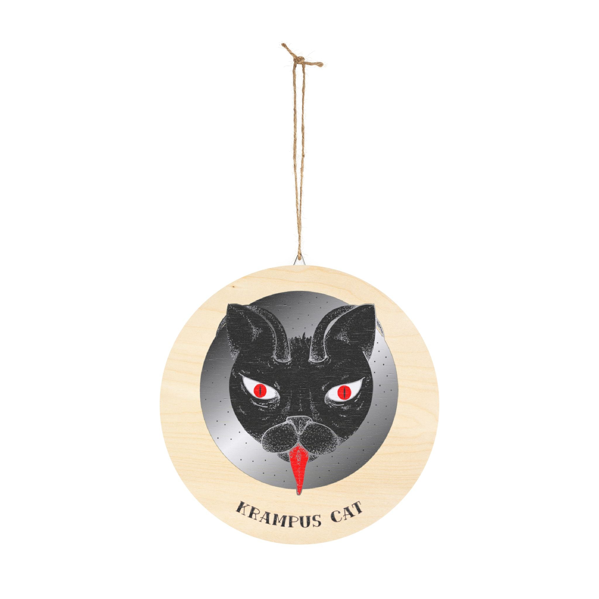 Krampus Cat - Wood Sign