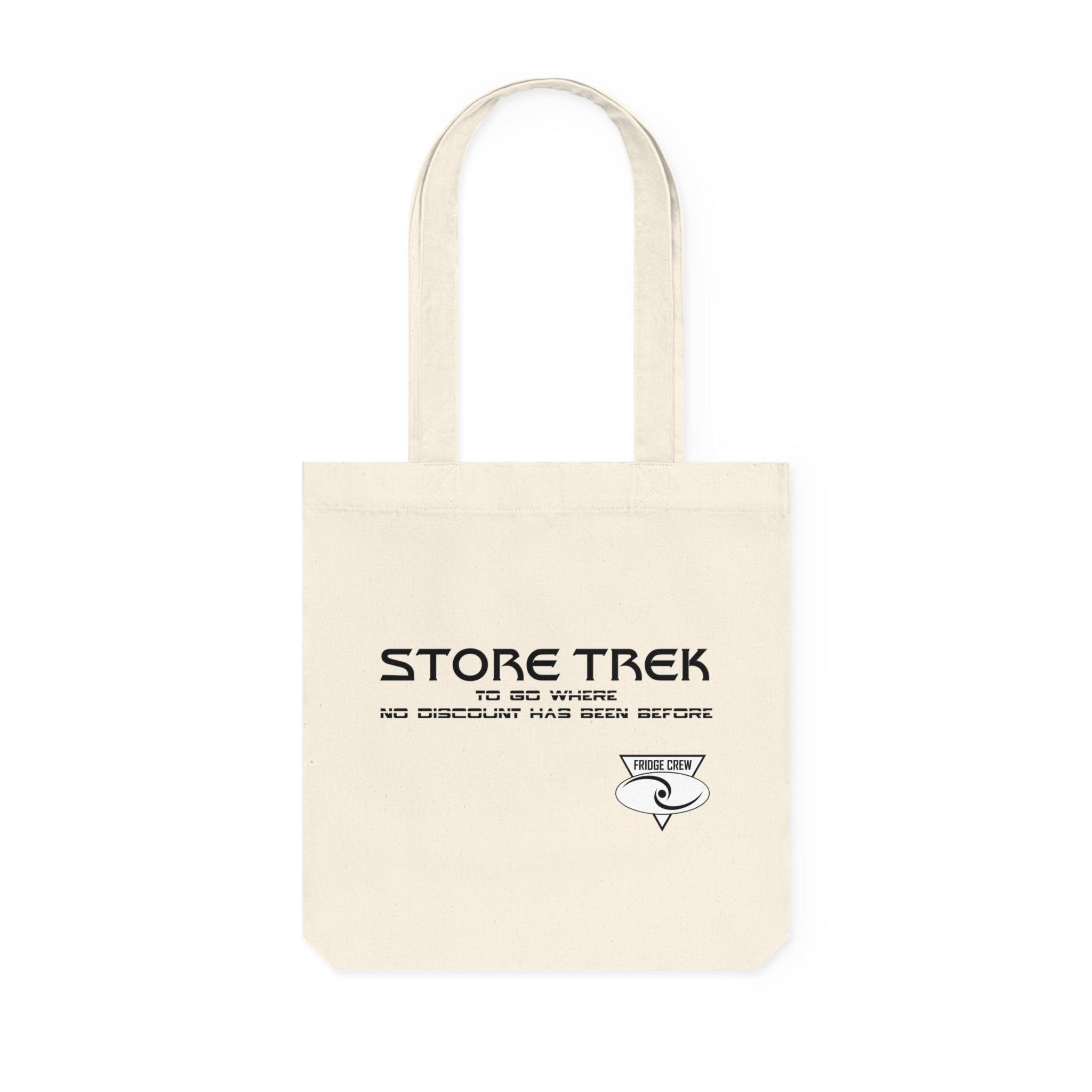 Store Trek To Go Where No Discount Has Been Before Fridge Crew - Woven Tote Bag