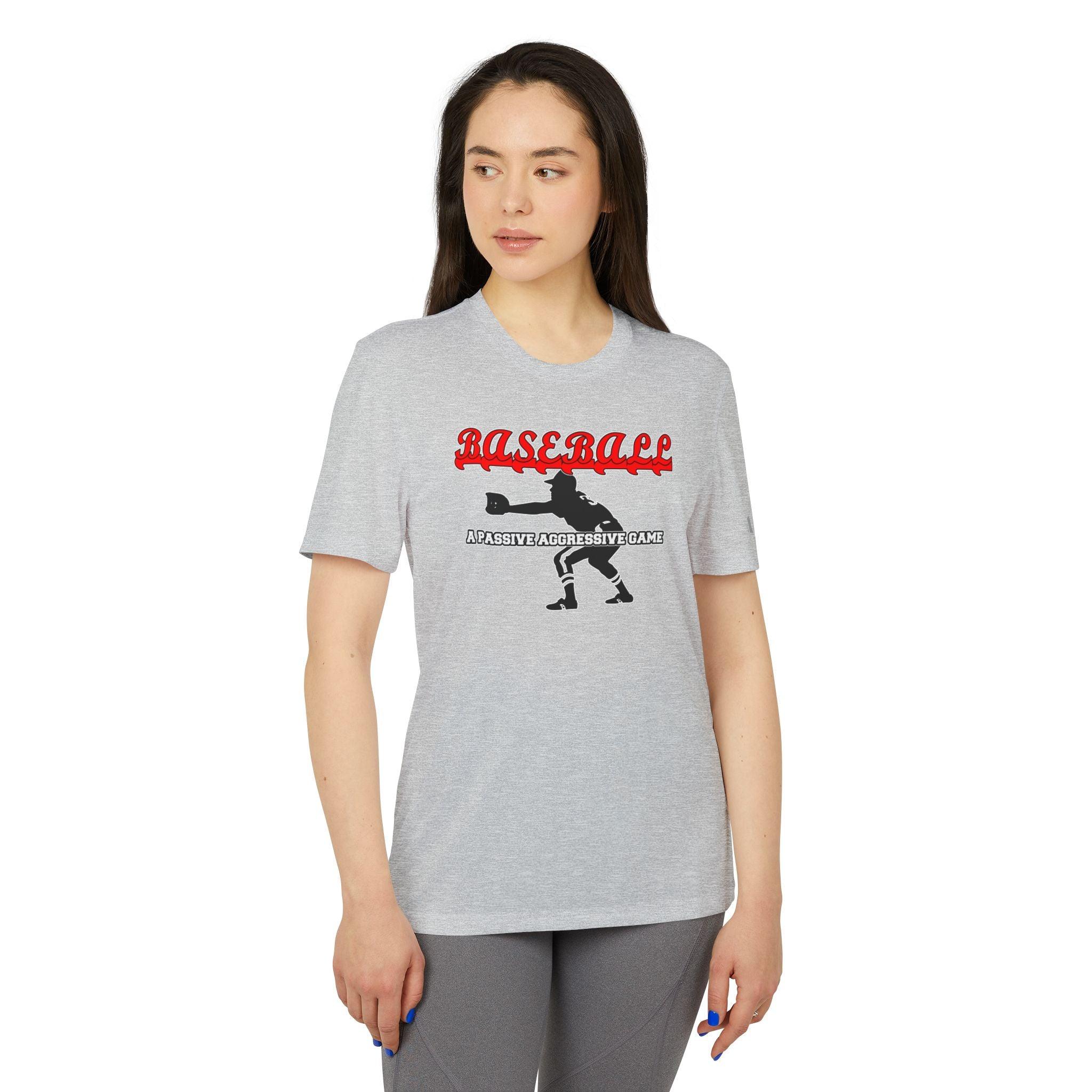 Baseball A passive aggressive game - adidas® Unisex Sport T-shirt