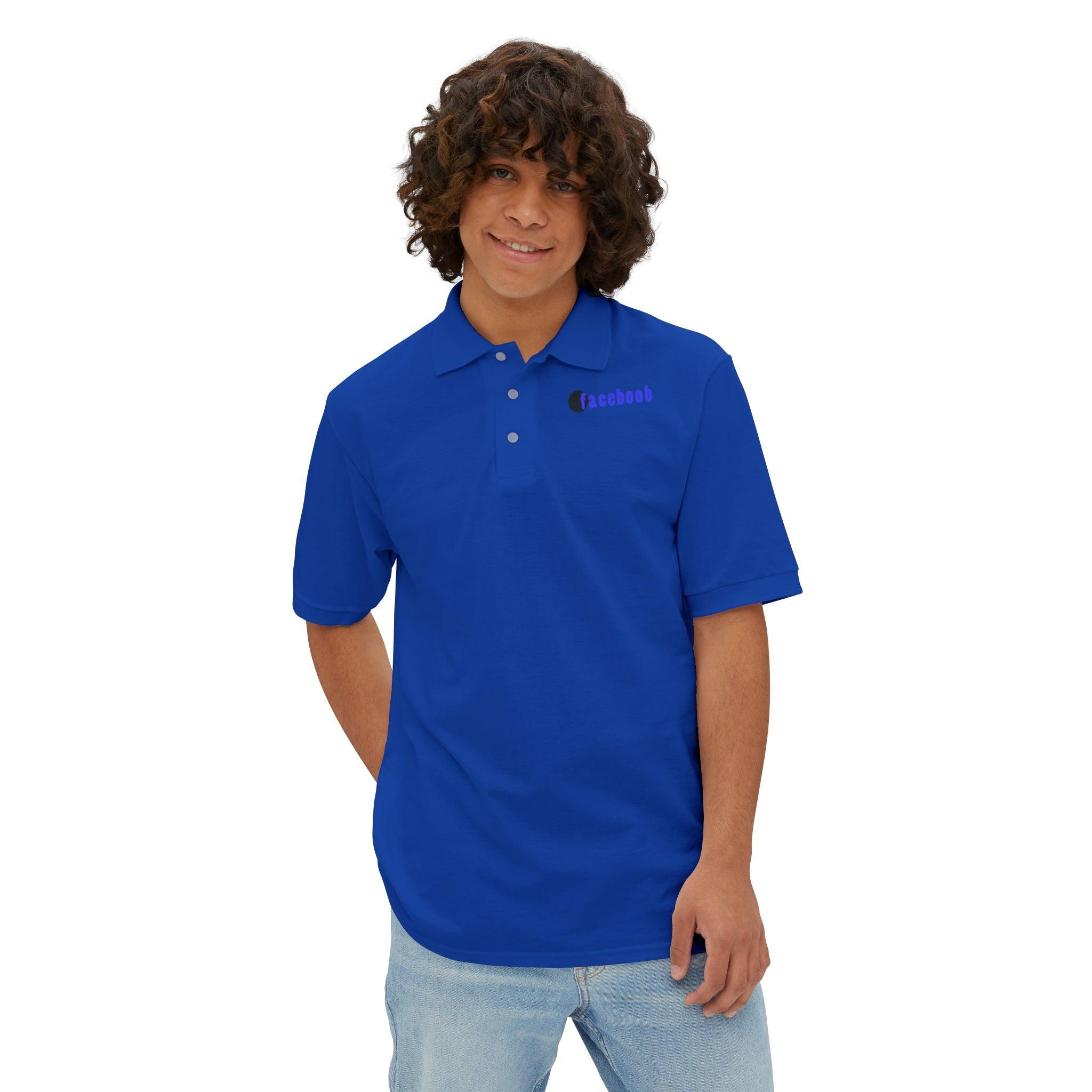 Faceboob - Men's Piqué Polo Shirt - Witty Twisters Fashions