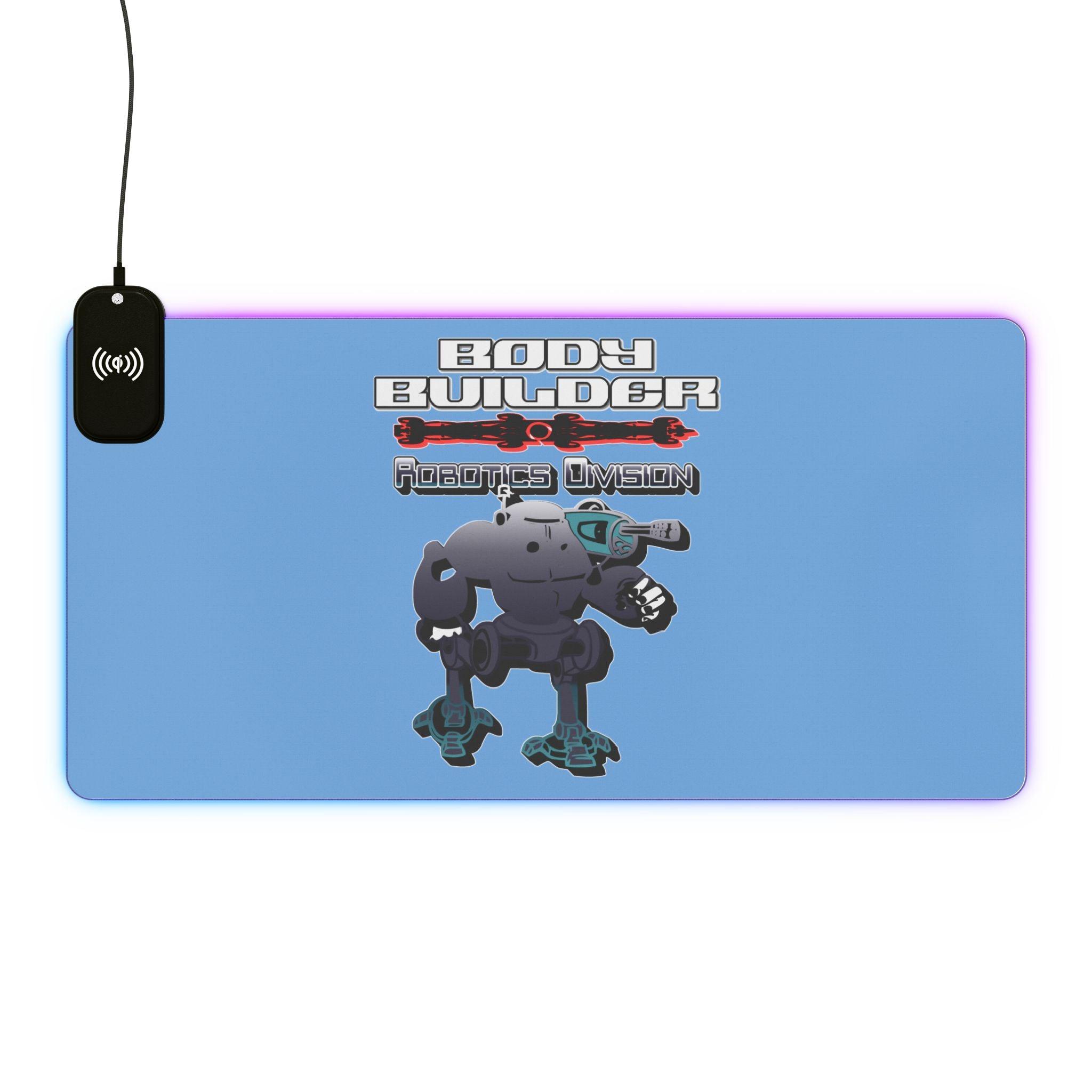 Body Builder Robotics Division - LED Gaming Mouse Pad with wireless charging