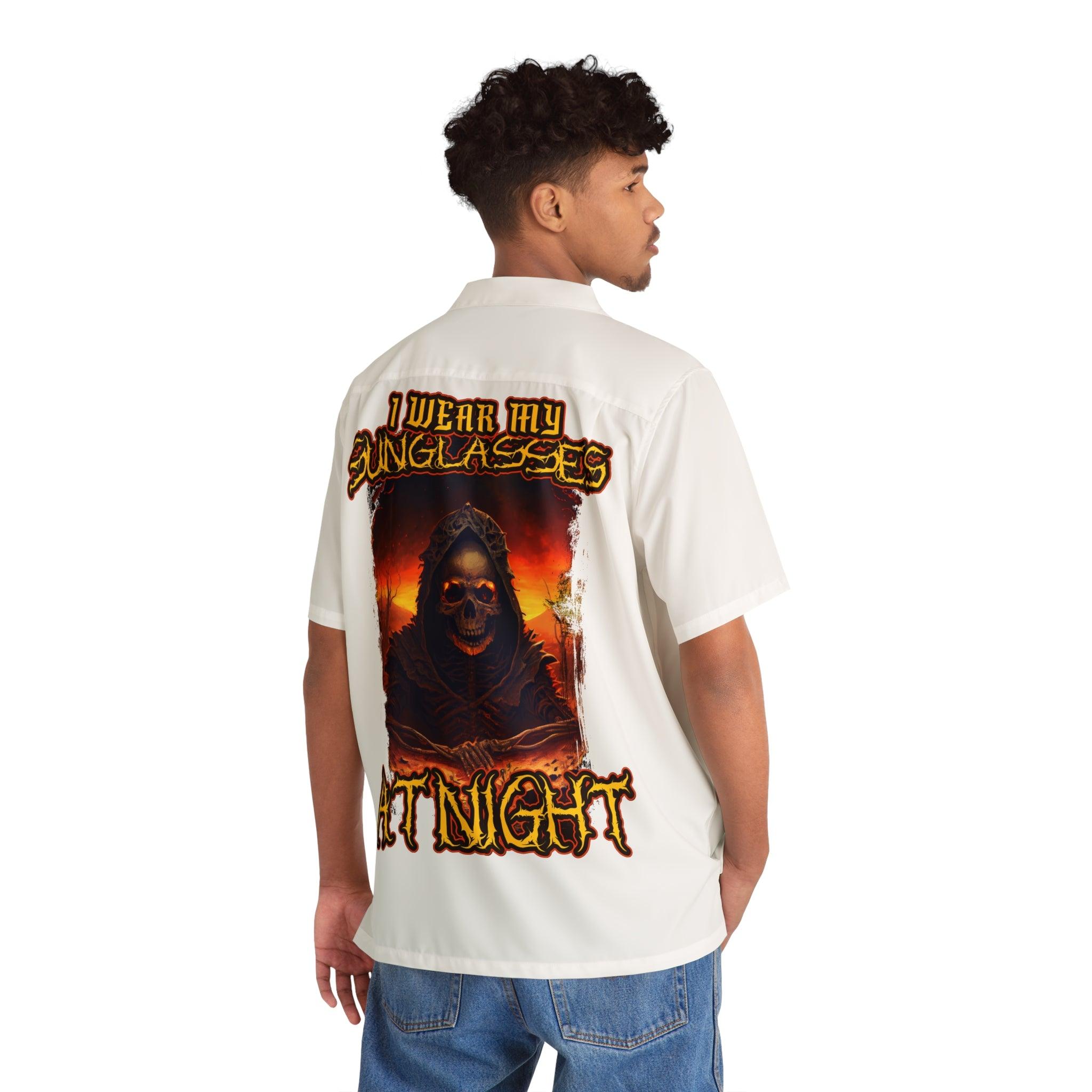 I wear my sunglasses at night - Men's Hawaiian Shirt - Witty Twisters Fashions