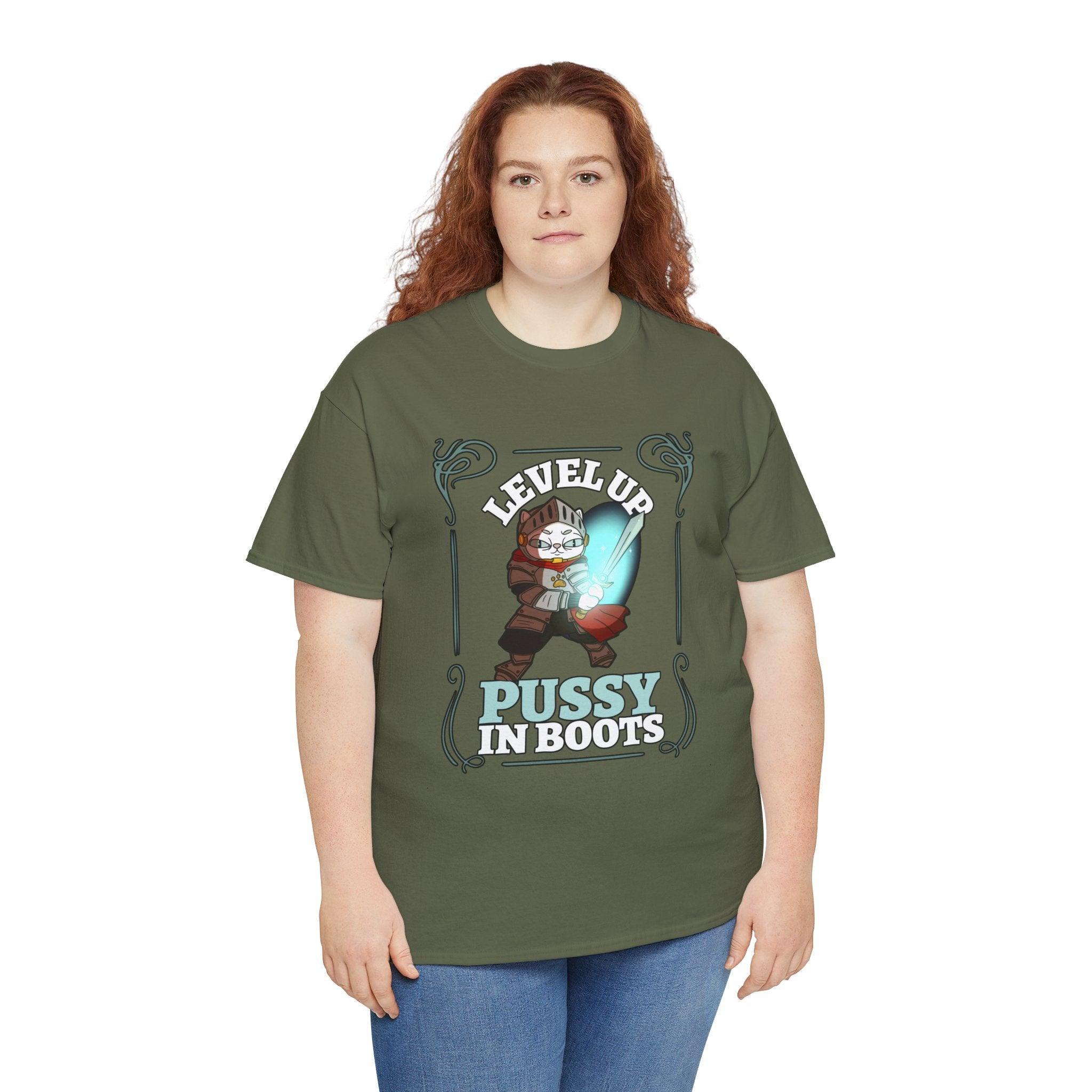 Level Up Pussy In Boots - T-Shirt - Witty Twisters Fashions