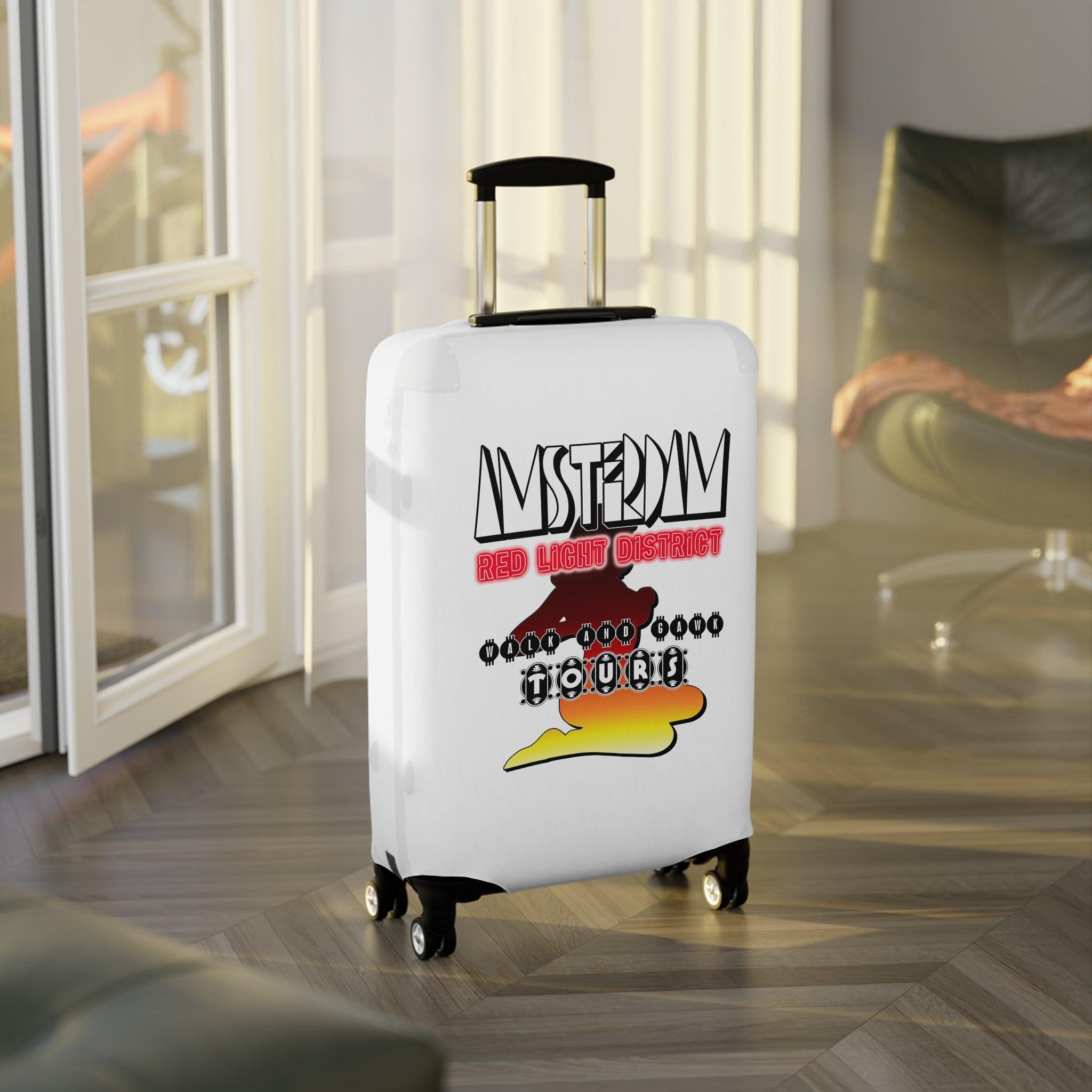 Amsterdam Red Light District Walk And Gawk Tours - Luggage Cover - Witty Twisters Fashions